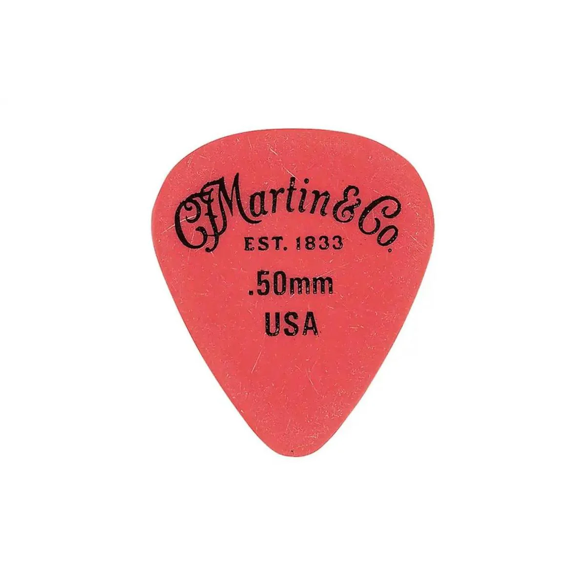 Martin Red Delrin .50mm Guitar Picks - 72 Pack