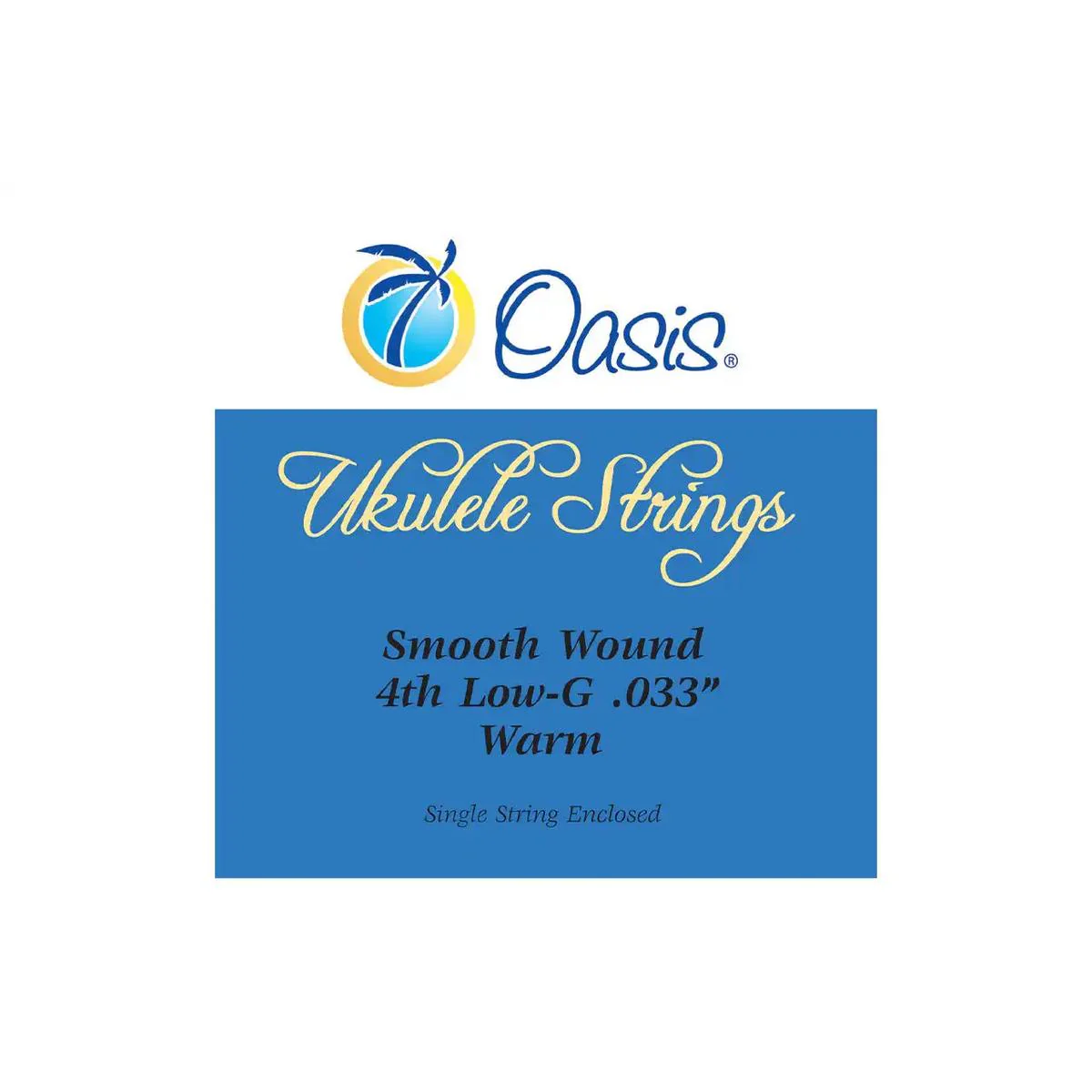 Oasis UKE-4SB Warm Phosphor Bronze Single Ukulele String - Smooth Wound Low G .033"