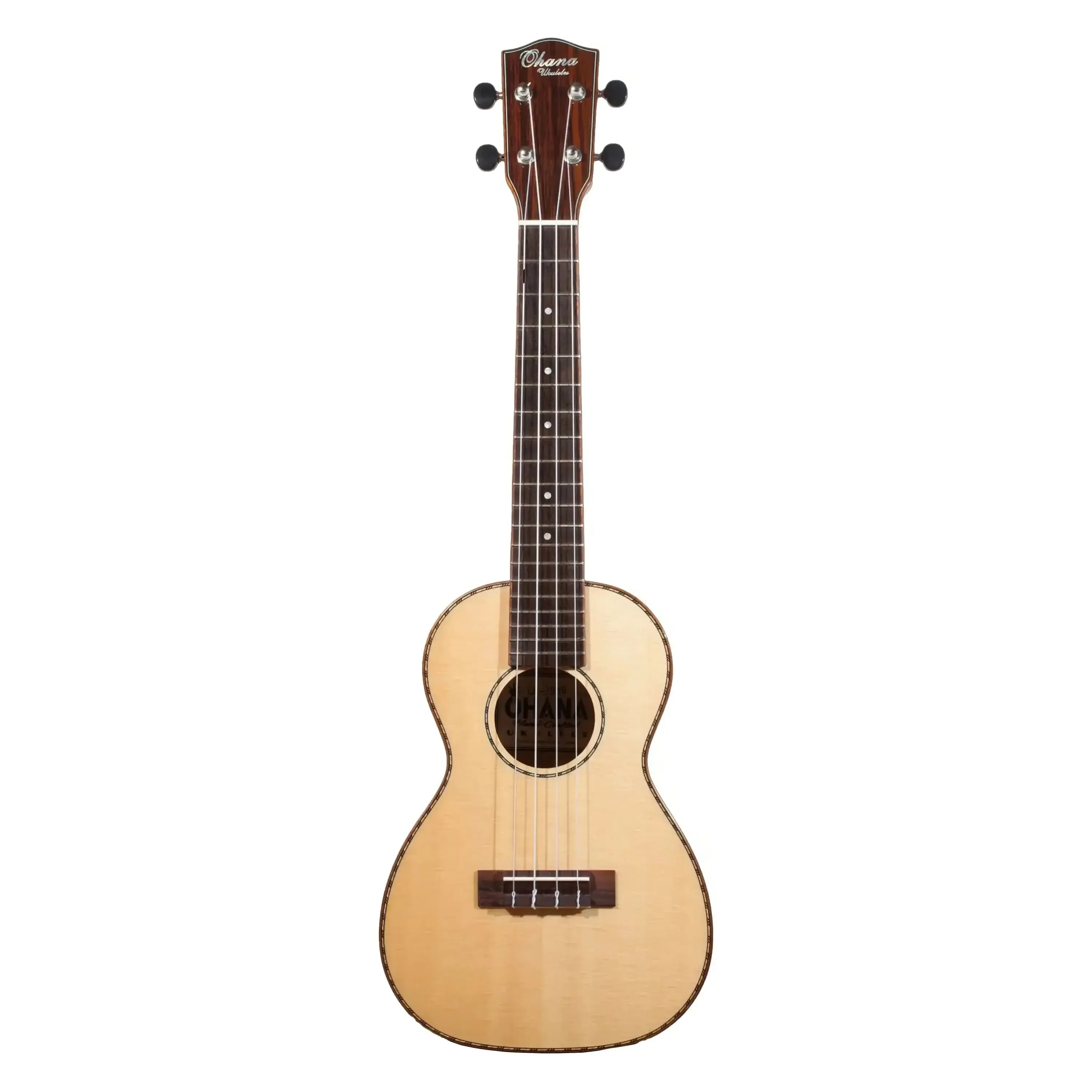 Ohana CK-70WG Solid Spruce & Willow Wood Concert Ukulele - Image 3