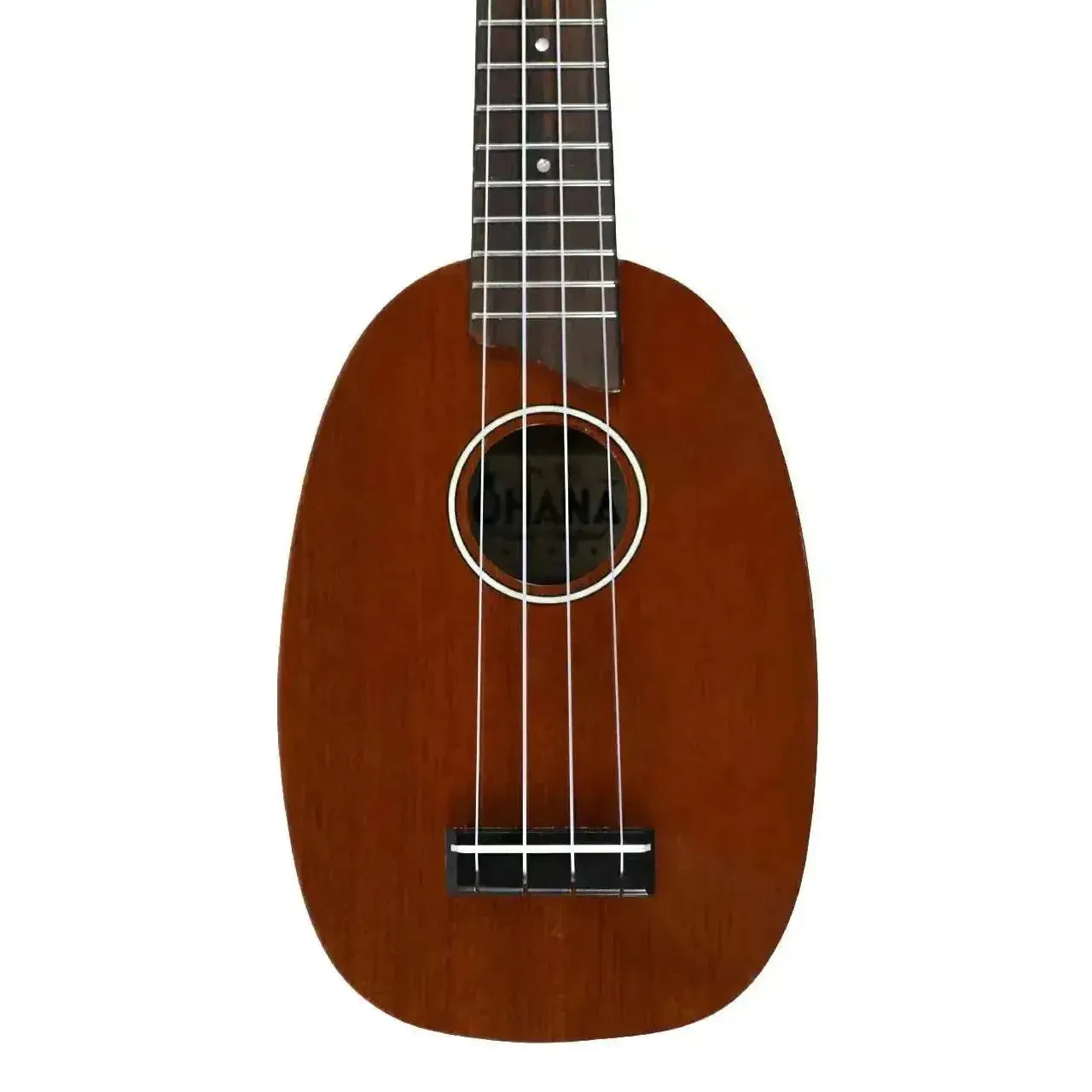 Ohana PK-25G Solid Mahogany Pineapple Soprano Ukulele