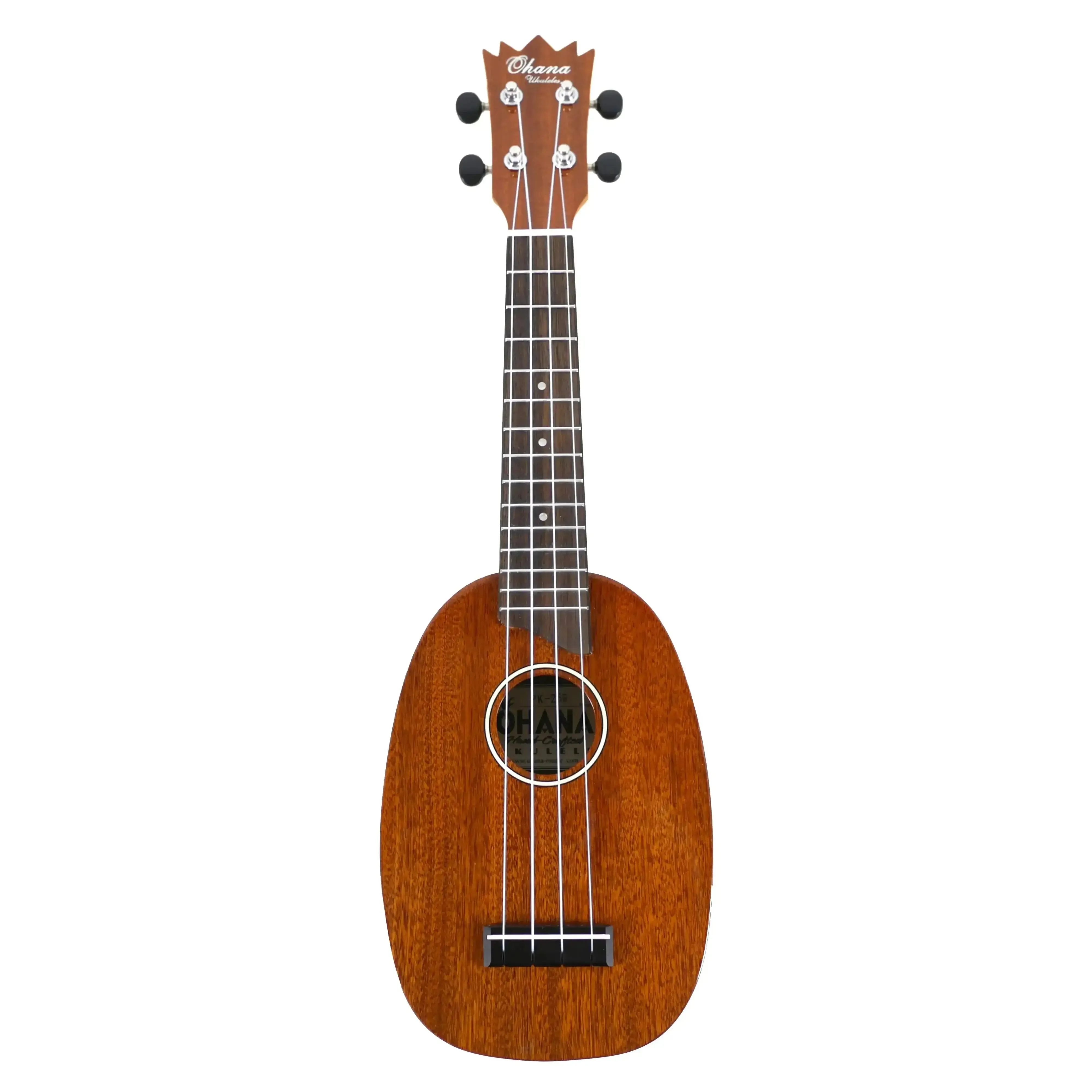 Ohana PK-25G Solid Mahogany Pineapple Soprano Ukulele - Image 4