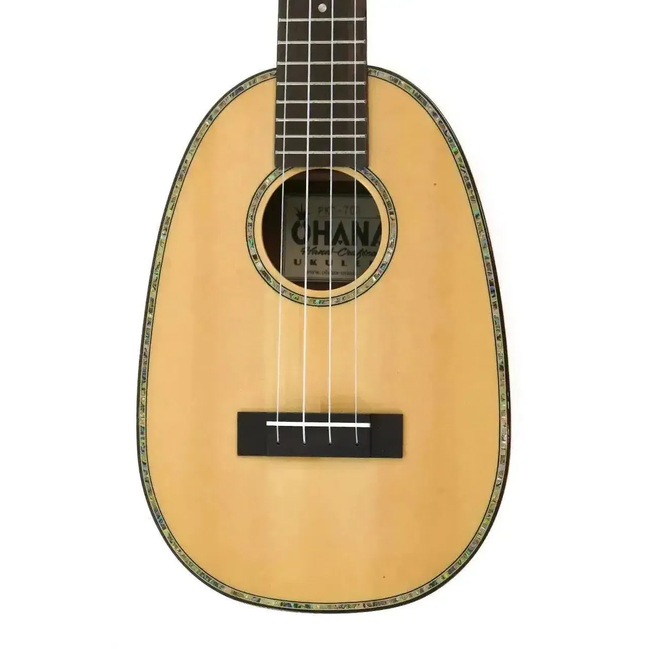 Ohana PK-70G Solid Spruce Top Pineapple Soprano Ukulele