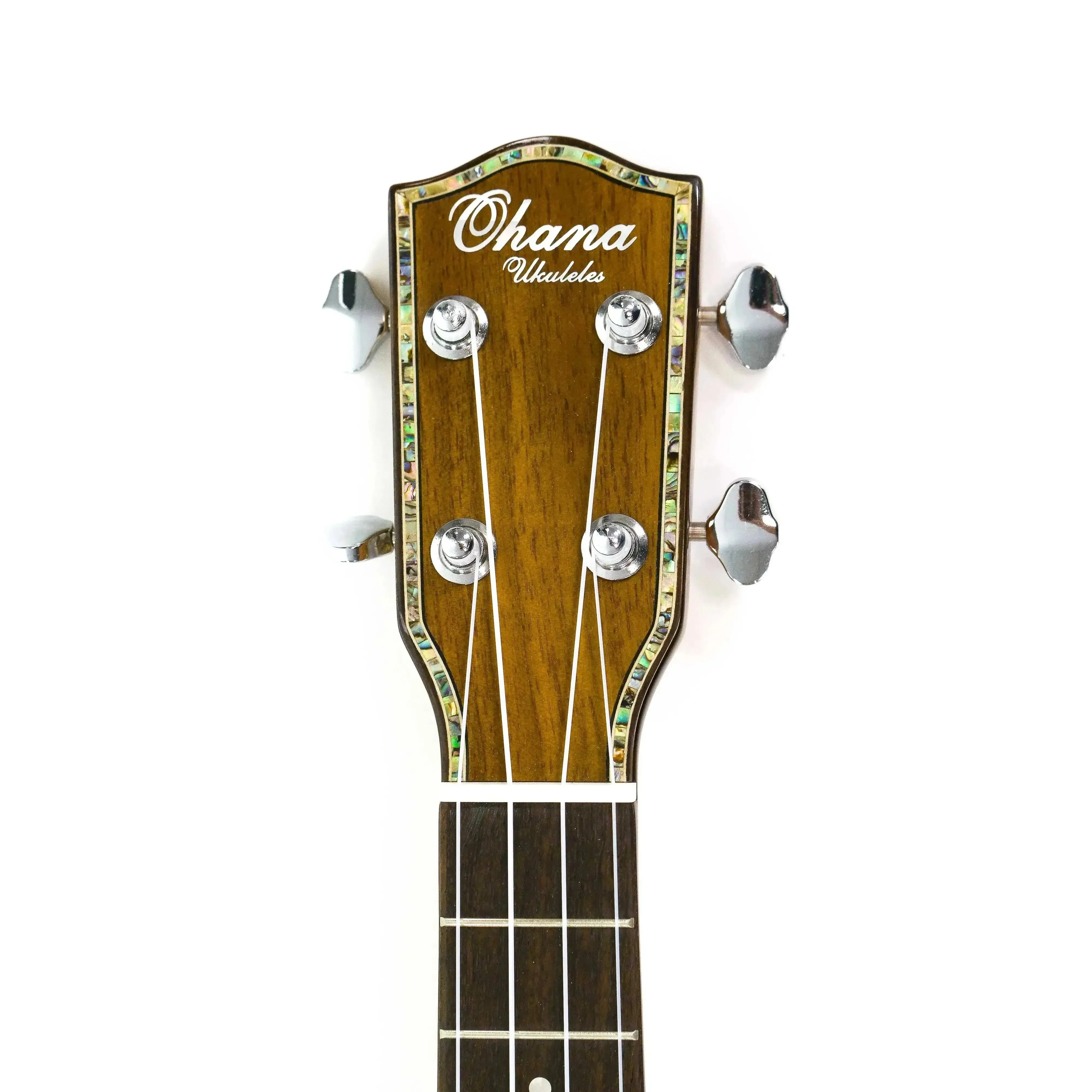 Ohana PK-70G Solid Spruce Top Pineapple Soprano Ukulele - Image 5