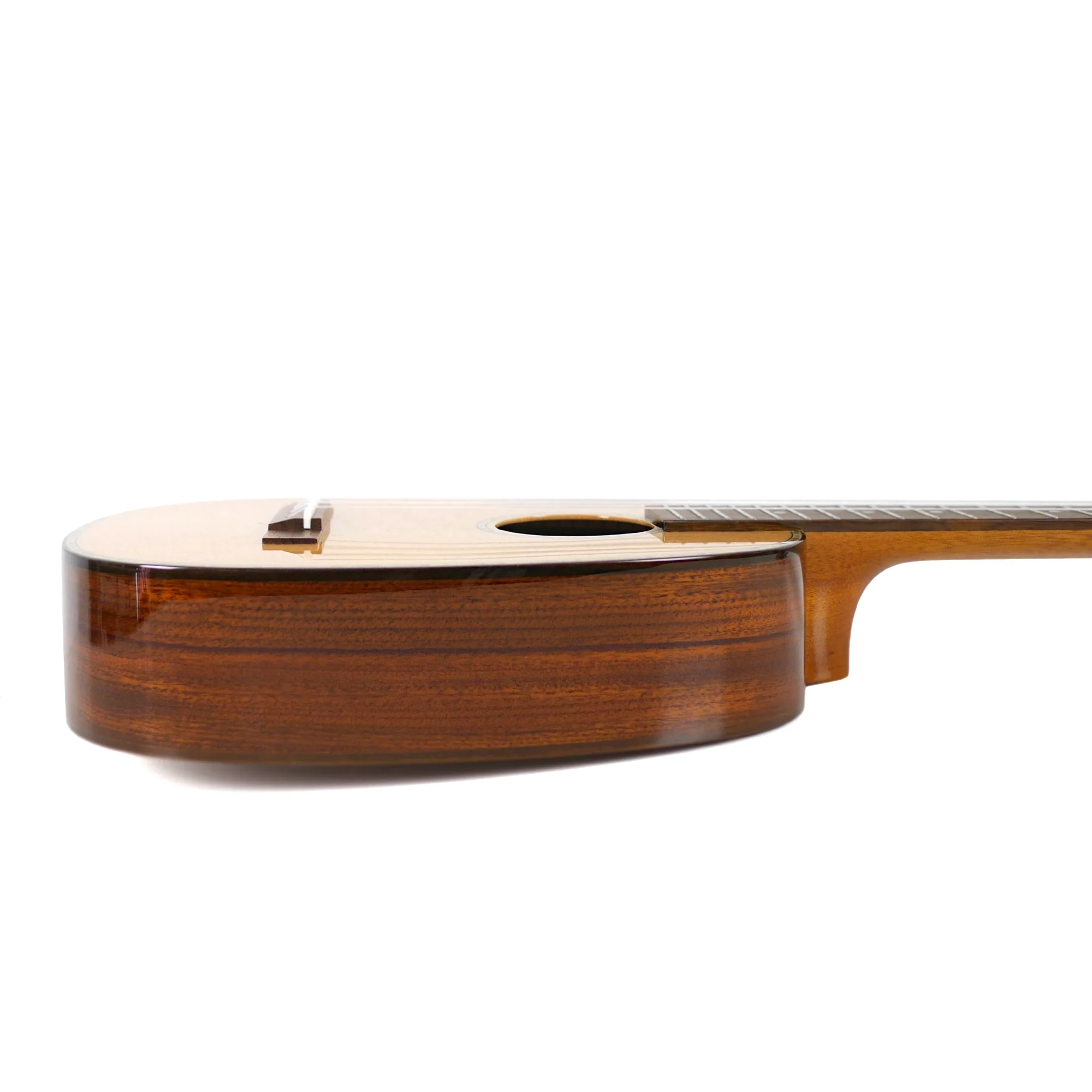 Ohana PKT-70G Solid Spruce & Mahogany Pineapple Tenor Ukulele - Image 3