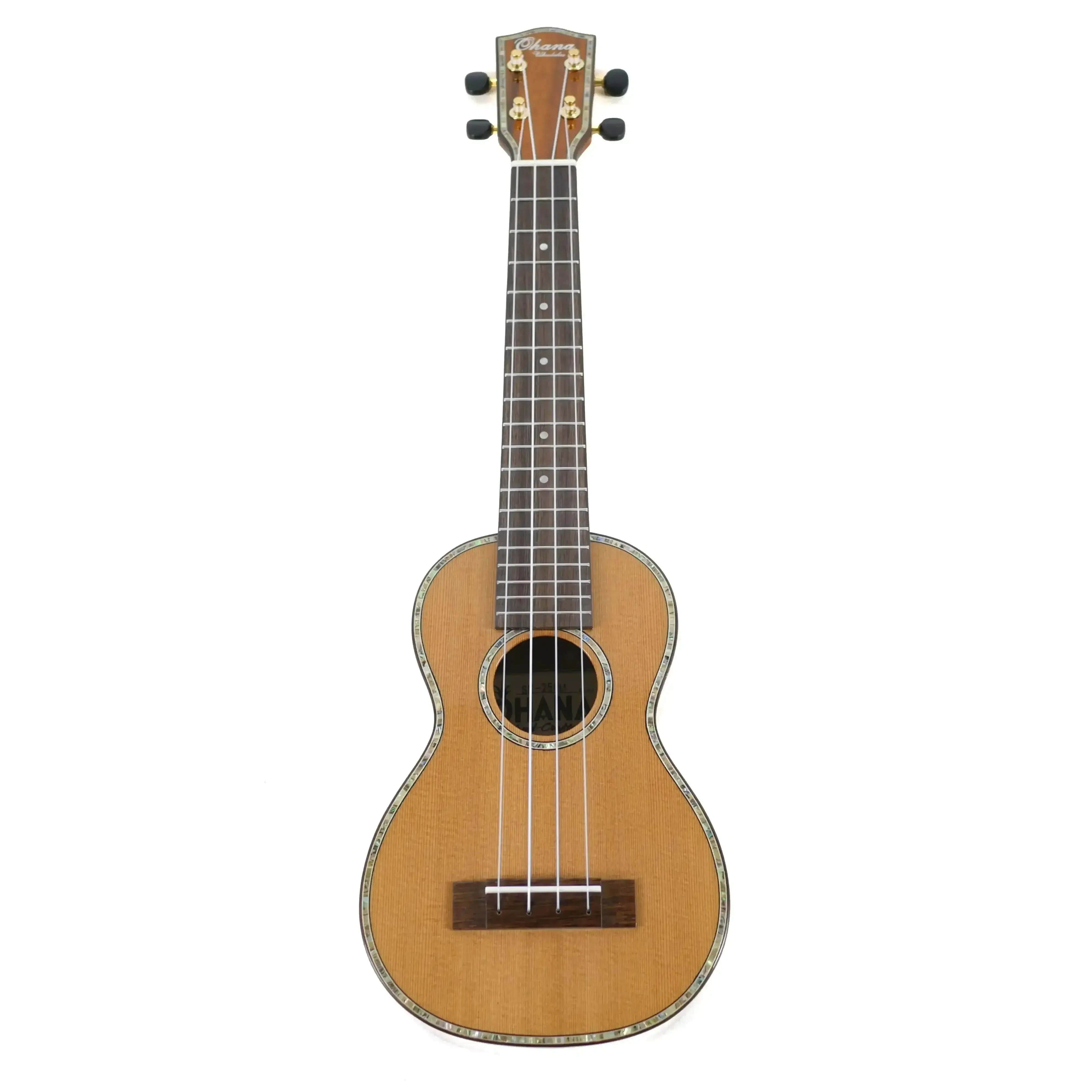 Ohana SK-250M Solid Cedar Top Longneck Soprano Ukulele - Image 4