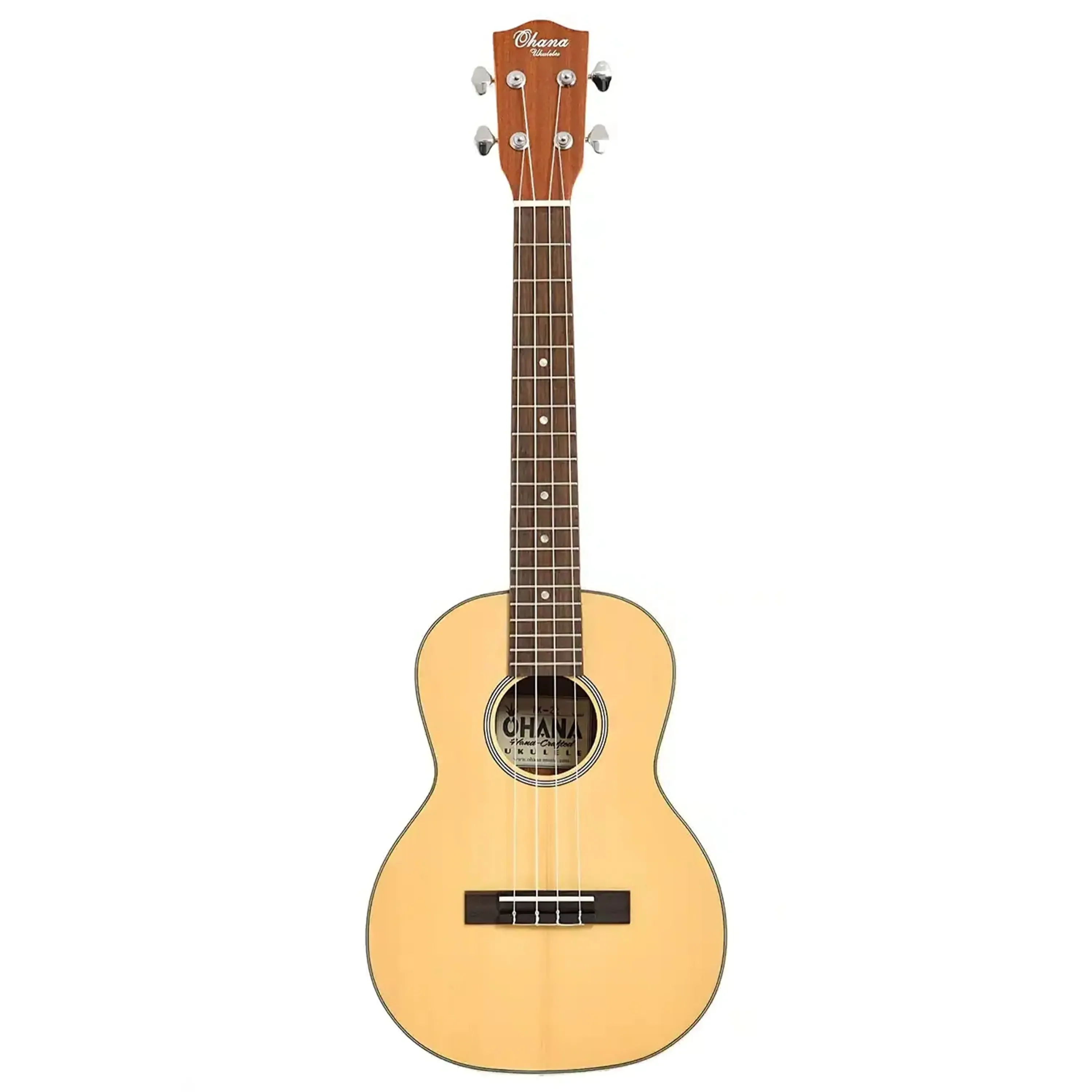 Ohana TK-22 Solid Spruce Top 22 Series Tenor Ukulele - Image 3