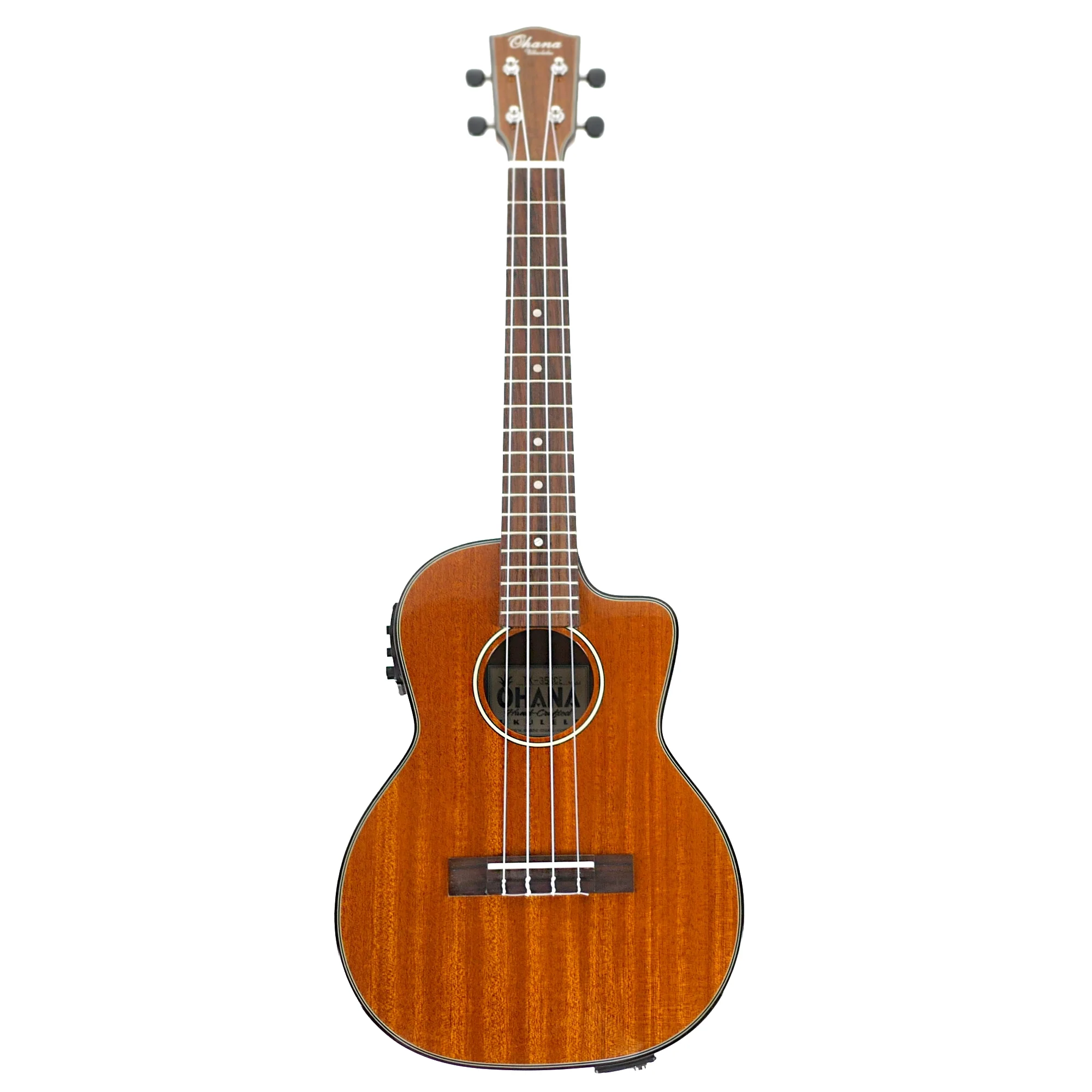 Ohana TK-35GCE Solid Mahogany Tenor Ukulele w/ Pickup - Image 5