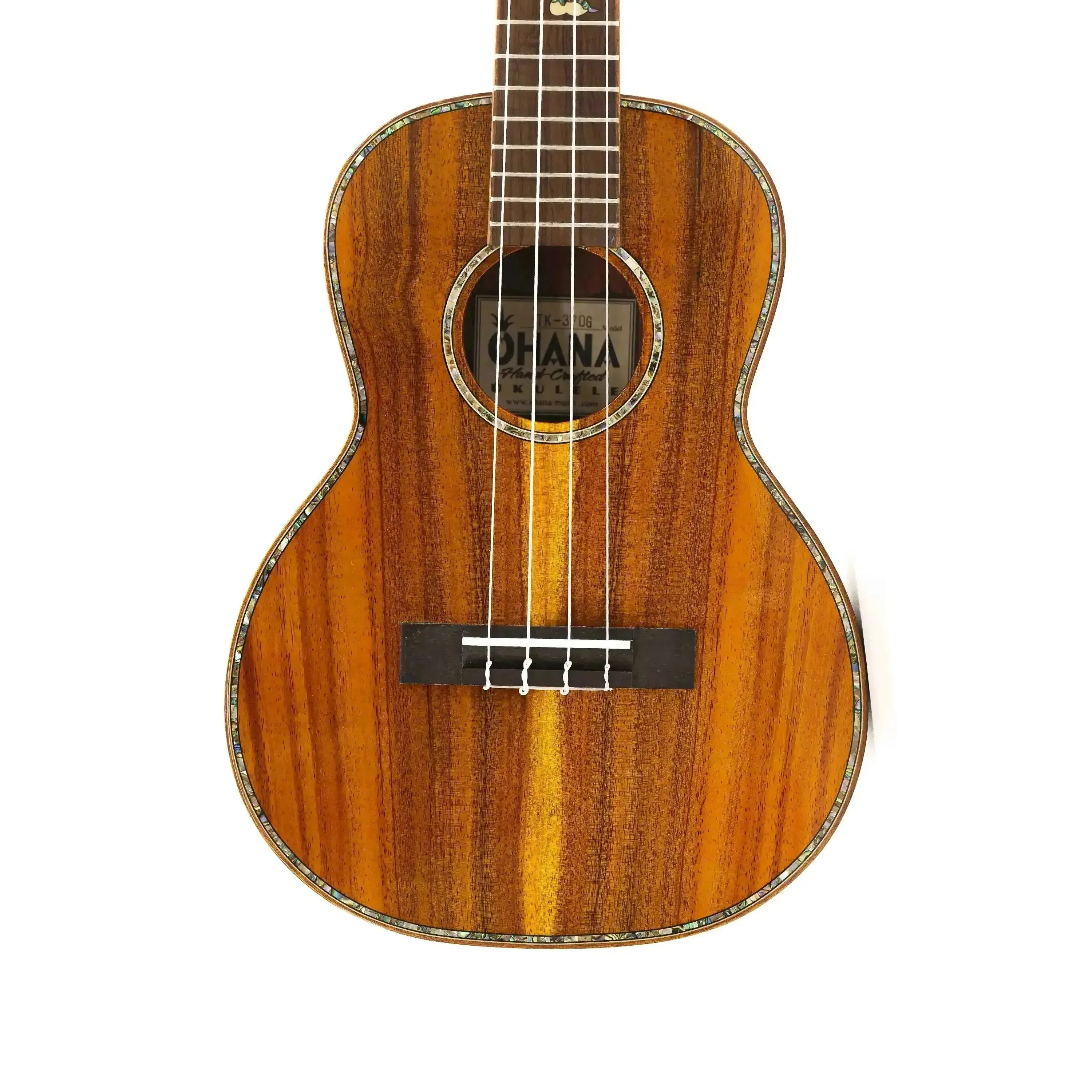 Ohana TK-370G Gloss Solid Hawaiian Koa Tenor Ukulele