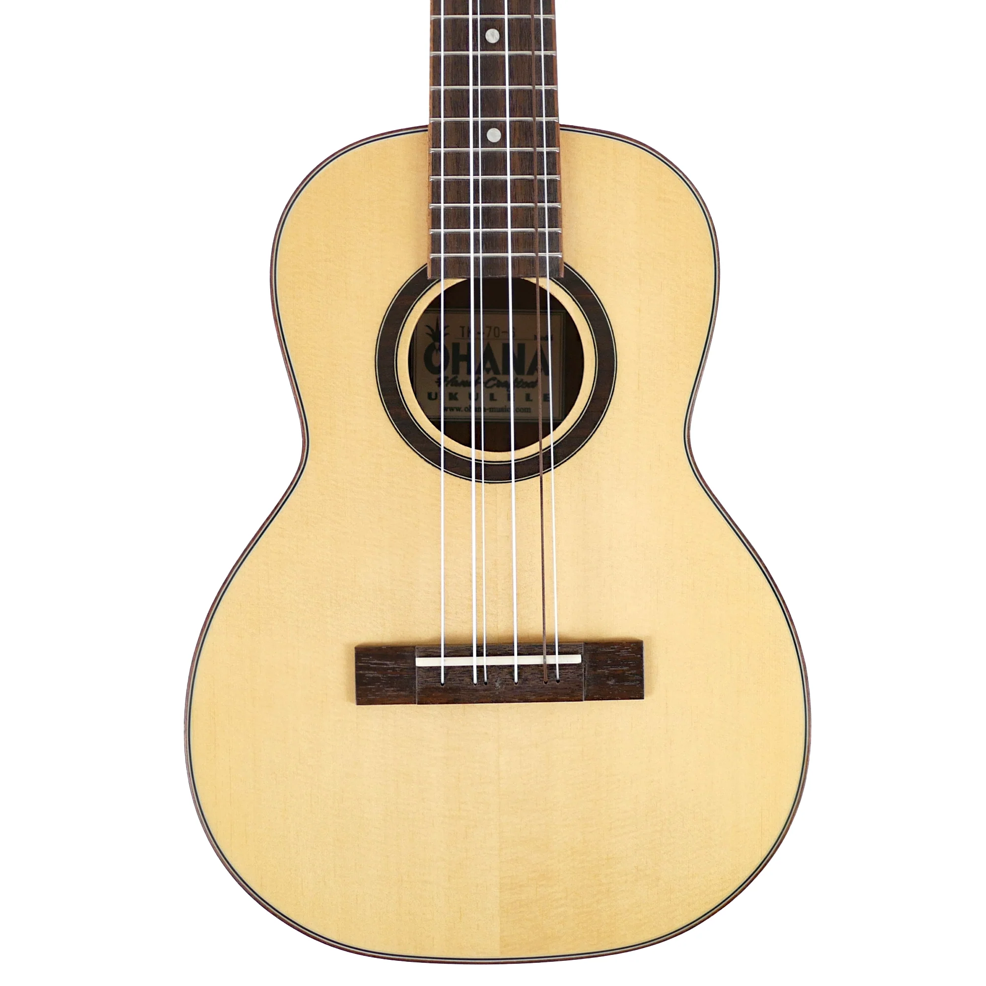 Ohana TK-70-6 Solid Spruce & Mahogany 6-String Tenor Ukulele