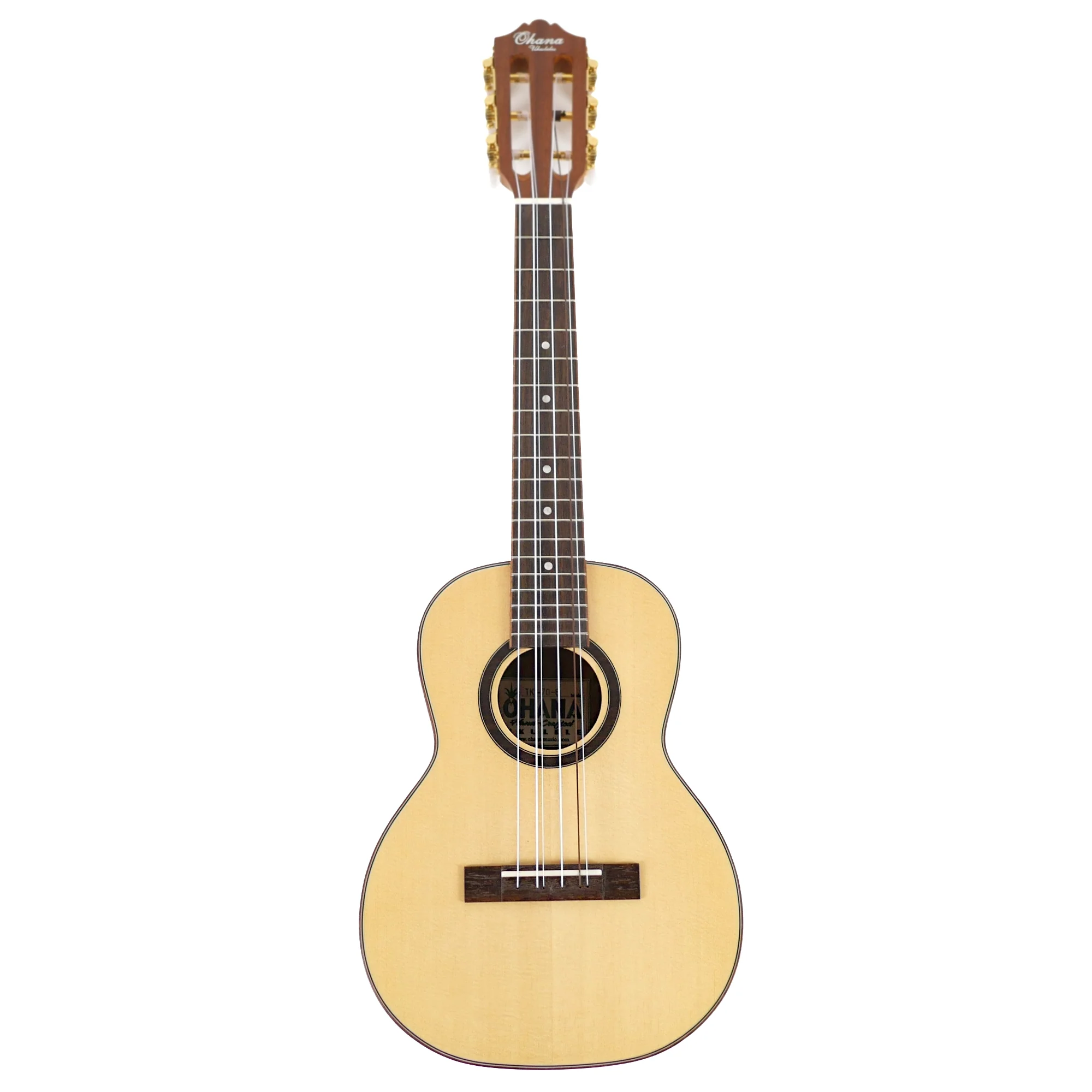 Ohana TK-70-6 Solid Spruce & Mahogany 6-String Tenor Ukulele - Image 4