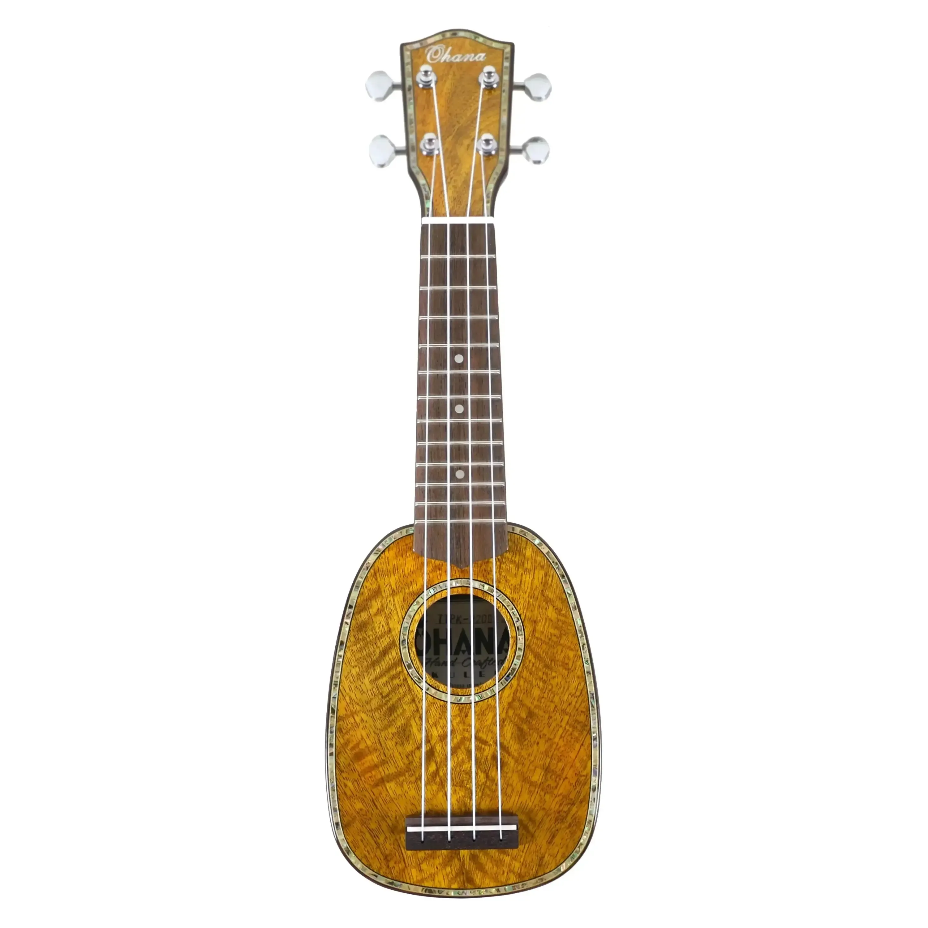 Ohana TTPK-220G Solid Mango Pineapple Sopranissimo Ukulele - Image 4