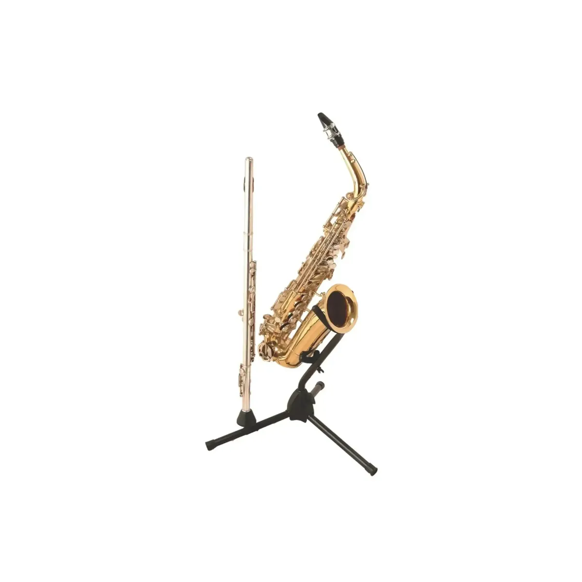On-Stage SXS7101B Alto/Tenor Saxophone Stand with Flute Peg