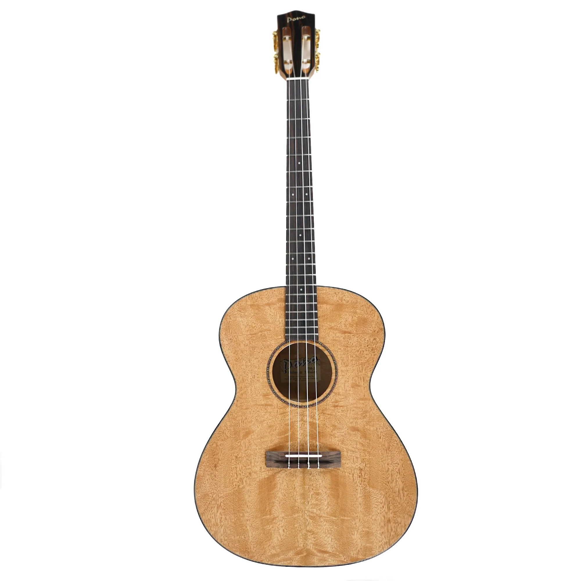 Pono BN4-3 Solid Mango Nui Baritone Ukulele - Lattice Bacing - Image 3