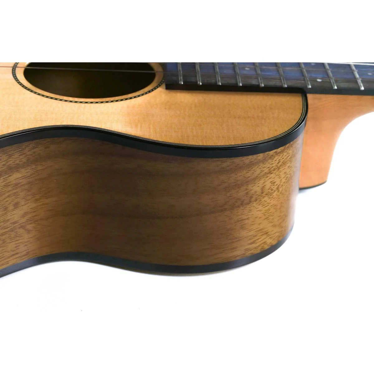 Pono ULN4-1 Solid Cedar & Acacia Big Baritone Ukulele - Lattice Bracing - Image 3