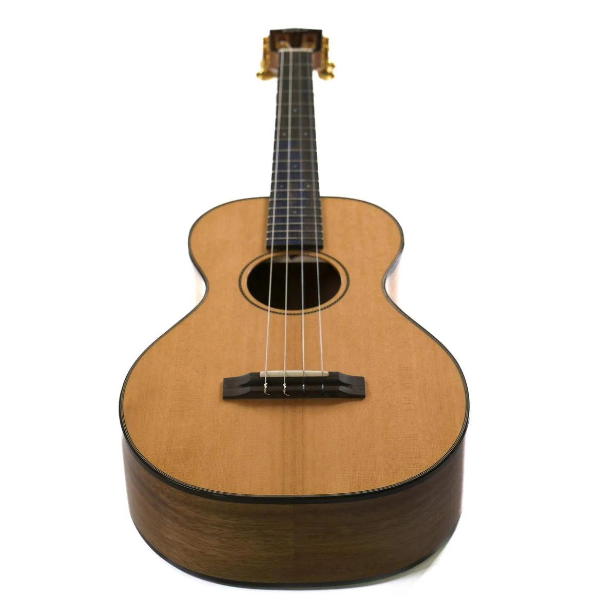 Pono ULN4-1 Solid Cedar & Acacia Big Baritone Ukulele - Lattice Bracing - Image 4