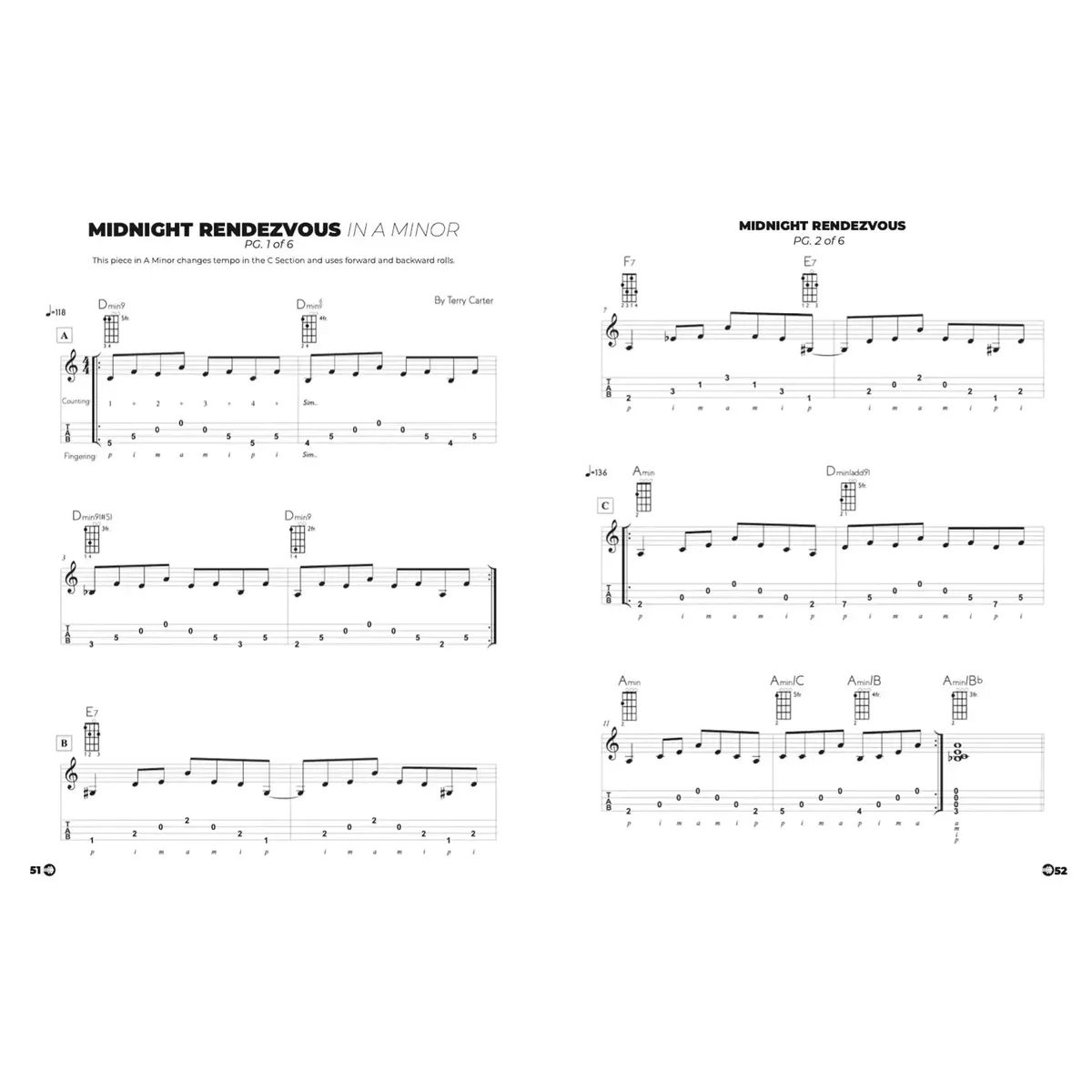 Uke Like The Pros Beginning Baritone Fingerstyle Songbook - Image 2