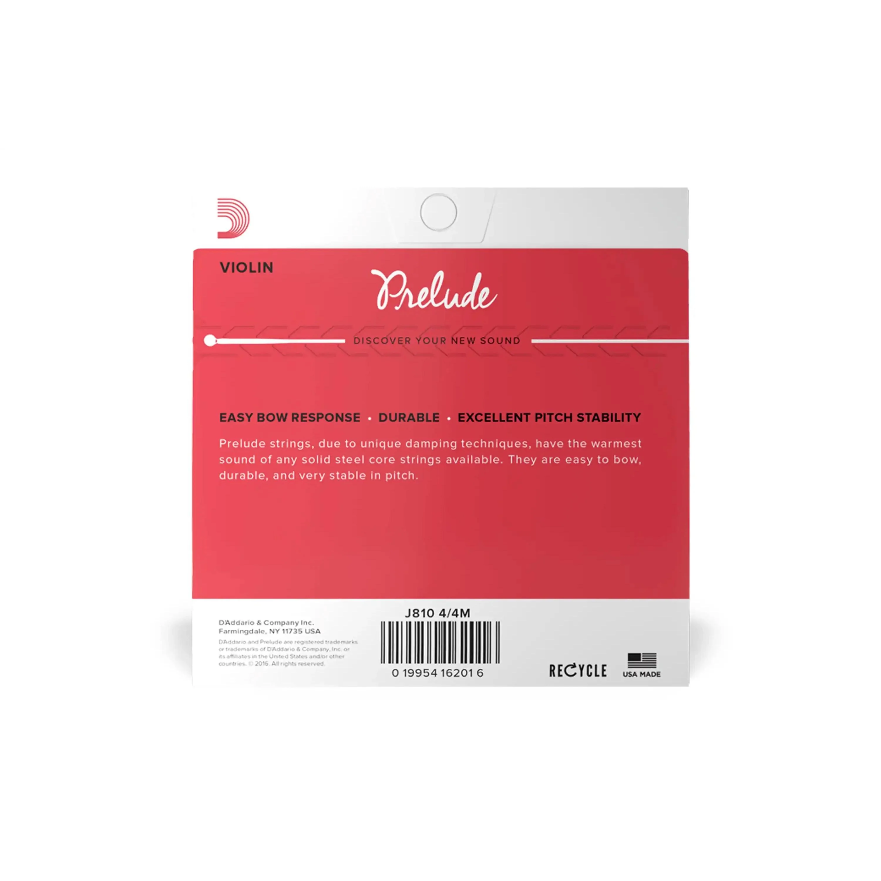 Prelude Violin String Set, 4/4 Scale, Medium Tension - Image 2