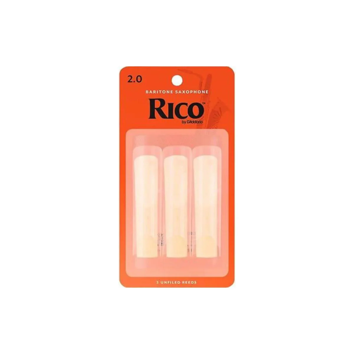 Rico by D'Addario Baritone Saxophone Reeds Strength 2.0 - 3 Pack