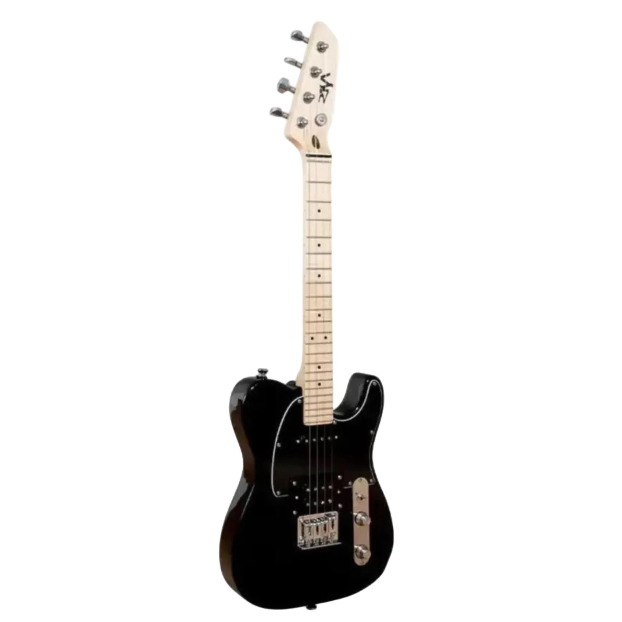 Risa TE-432-BL Black Tele Style Steel String Electric Tenor Ukulele - Image 4
