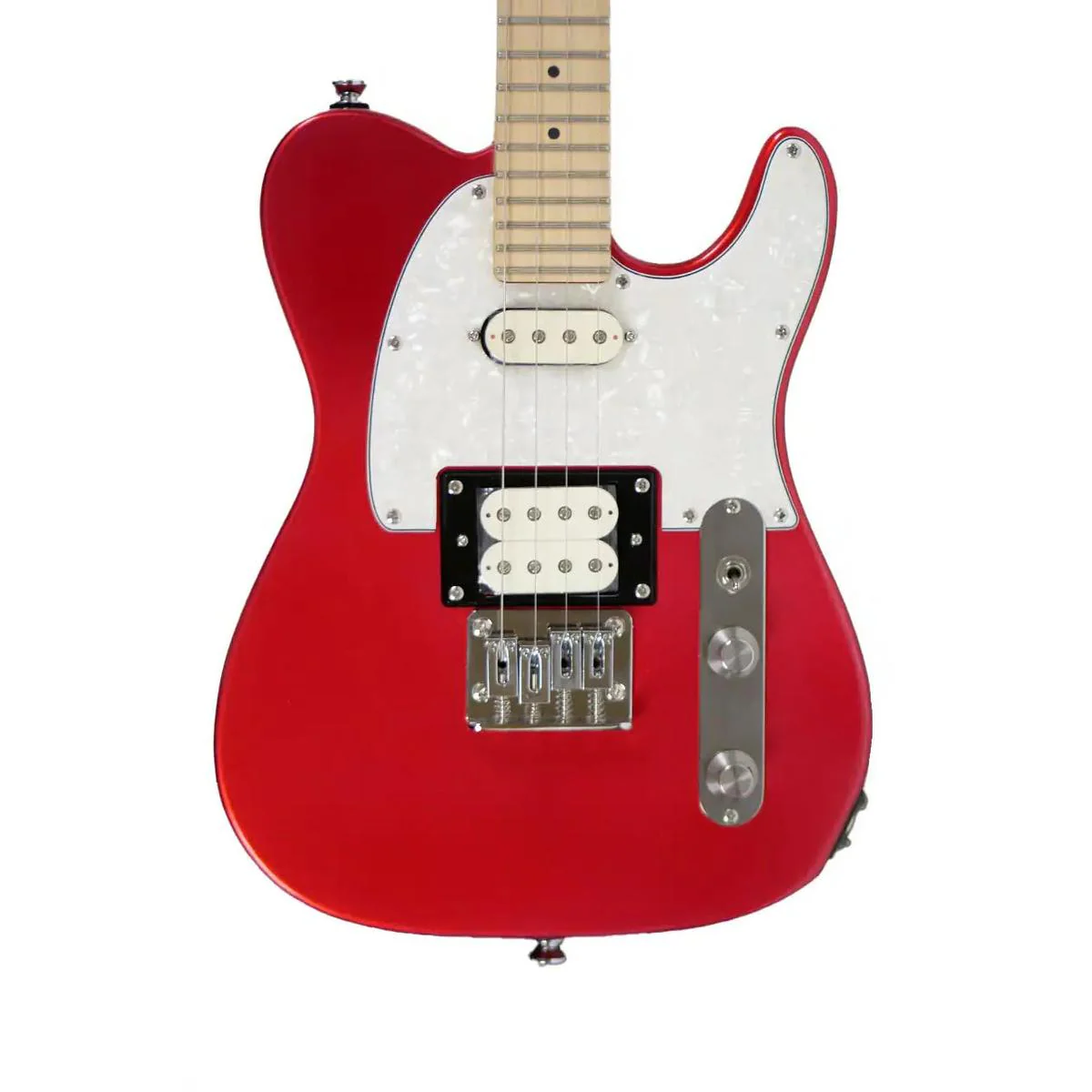 Risa TE-432 Custom Red Tele Style Steel String Electric Tenor Ukulele