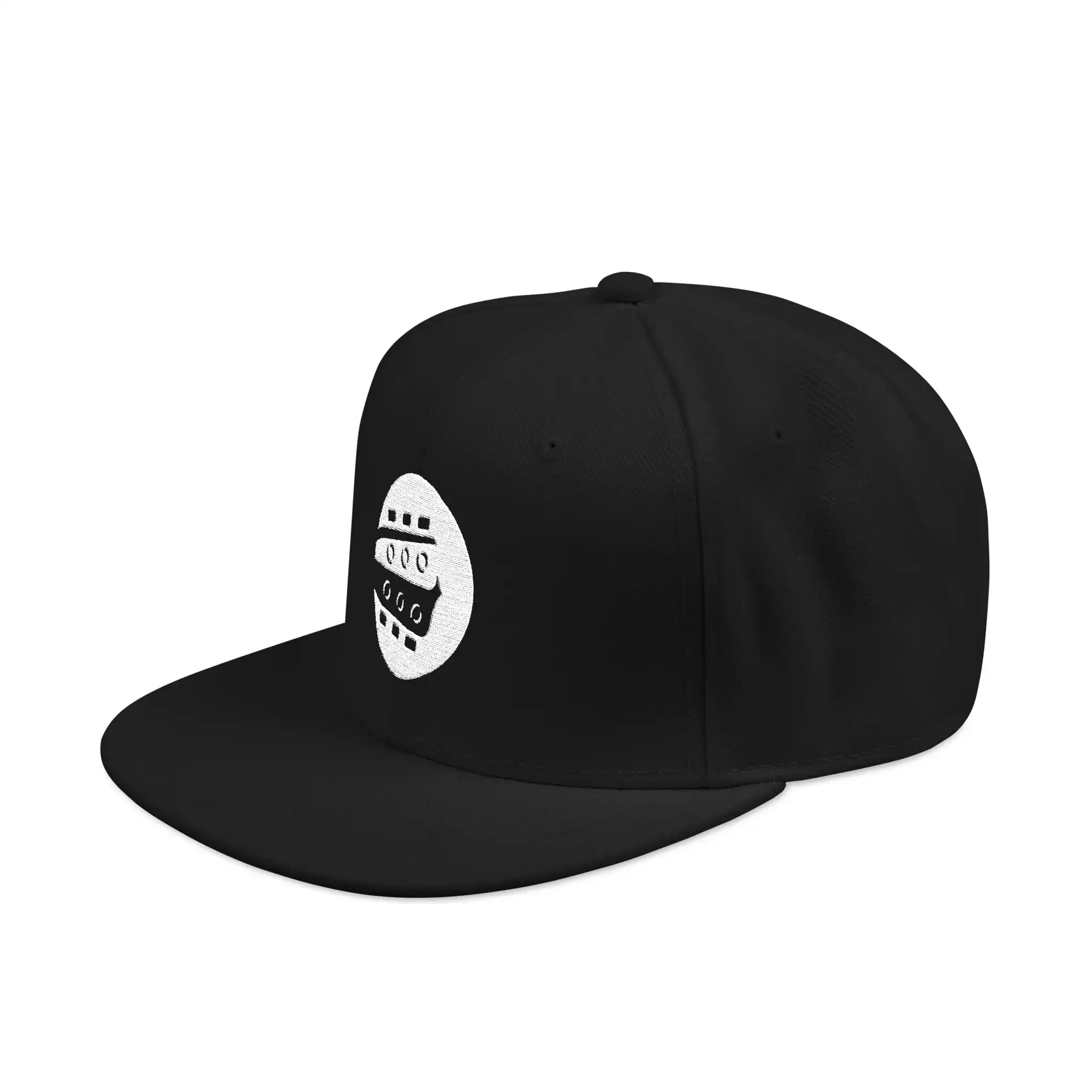 Rock Like The Pros Embroidered Snapback Hat - White Logo - Image 4