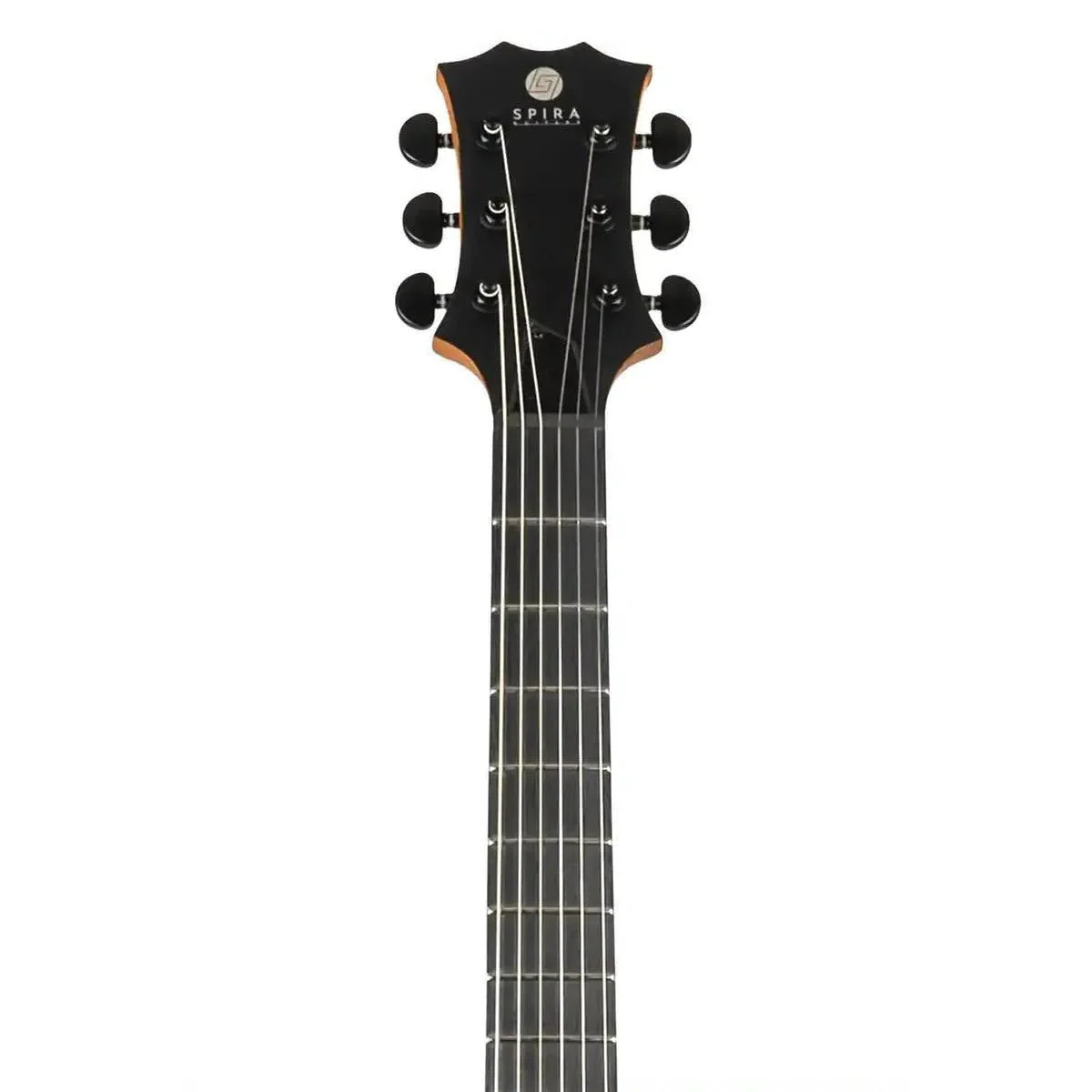 Spira L-400 MBK Satin Black Solid Body Electric Guitar - Image 5