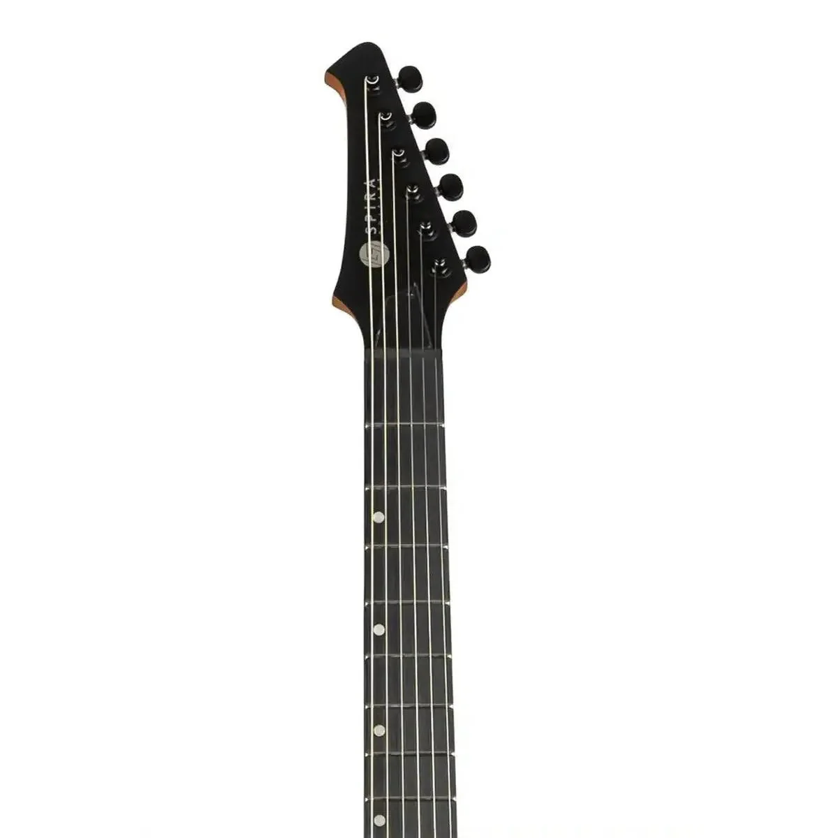 Spira S-400 MBK Satin Black Solid Body Stratocaster Electric Guitar - Image 5