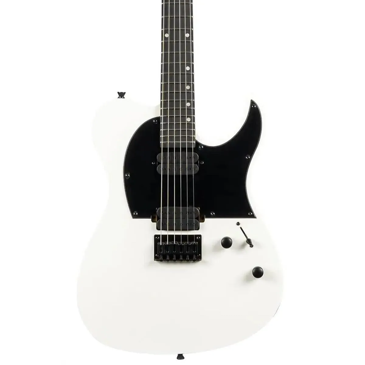 Spira T-400 MWH Satin White Solid Body Telecaster Electric Guitar