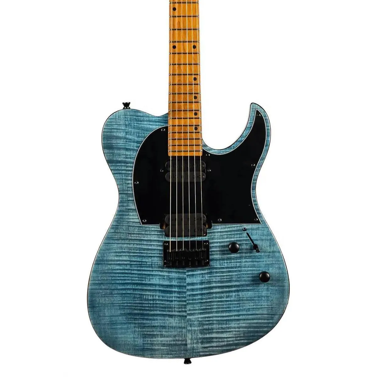 Spira T-450 TDB Transparent Blue Solid Body Telecaster Electric Guitar