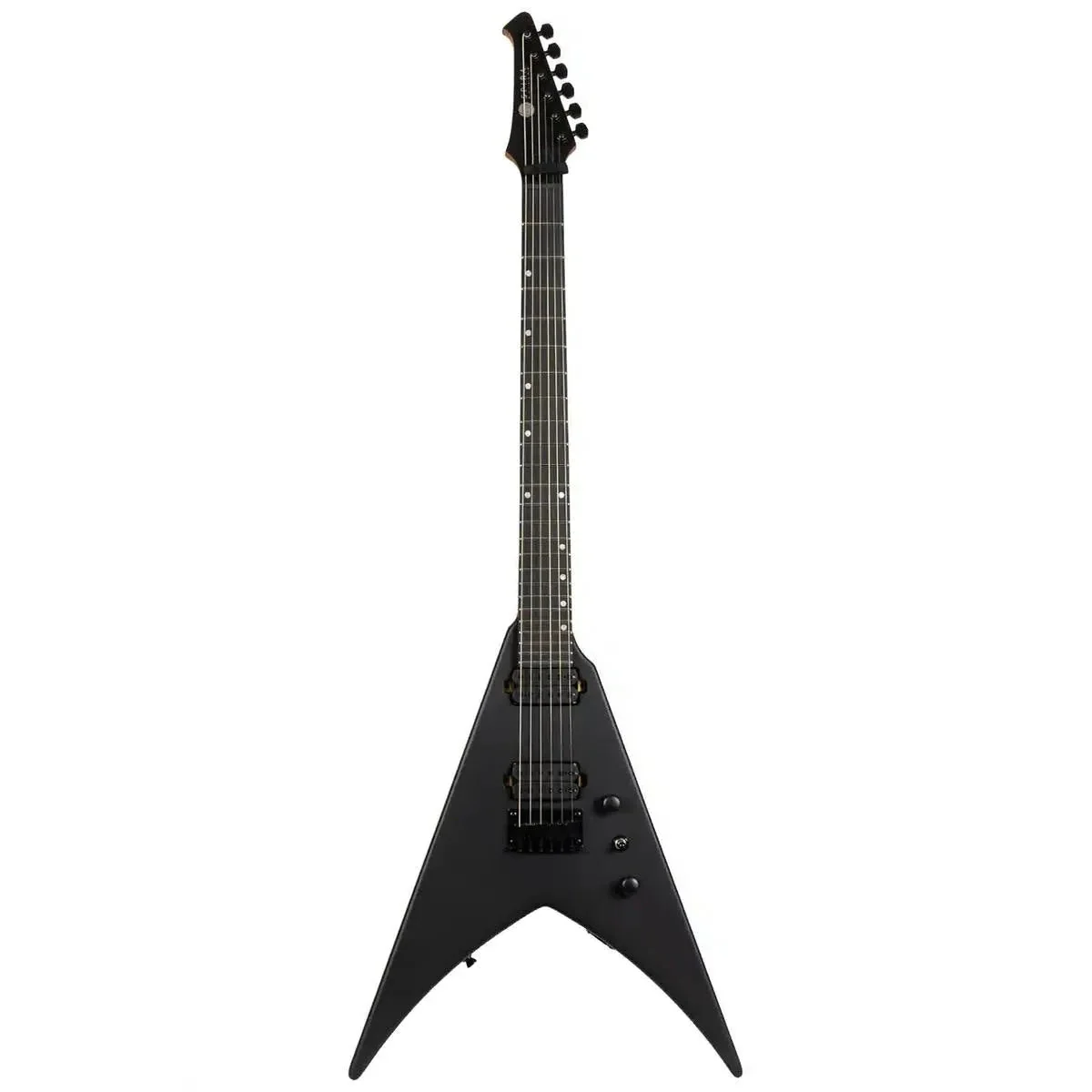 Spira V-400 MBK Satin Black Solid Body Flying V Electric Guitar - Image 4