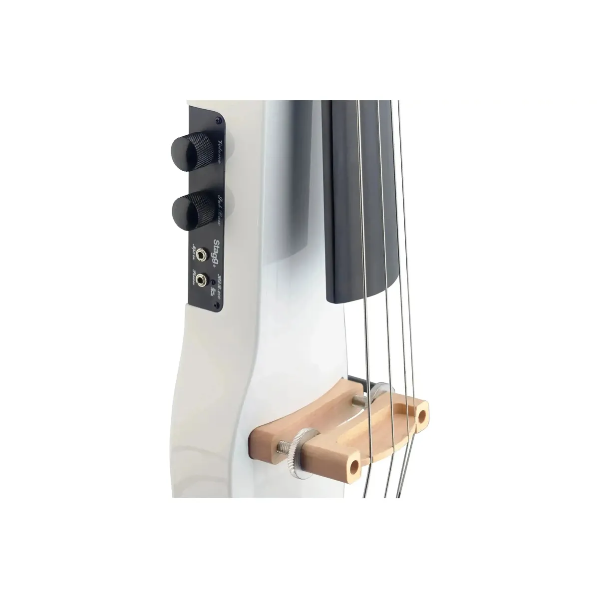 Stagg ECL 4/4 Electric Cello with Gigbag - White - Image 2