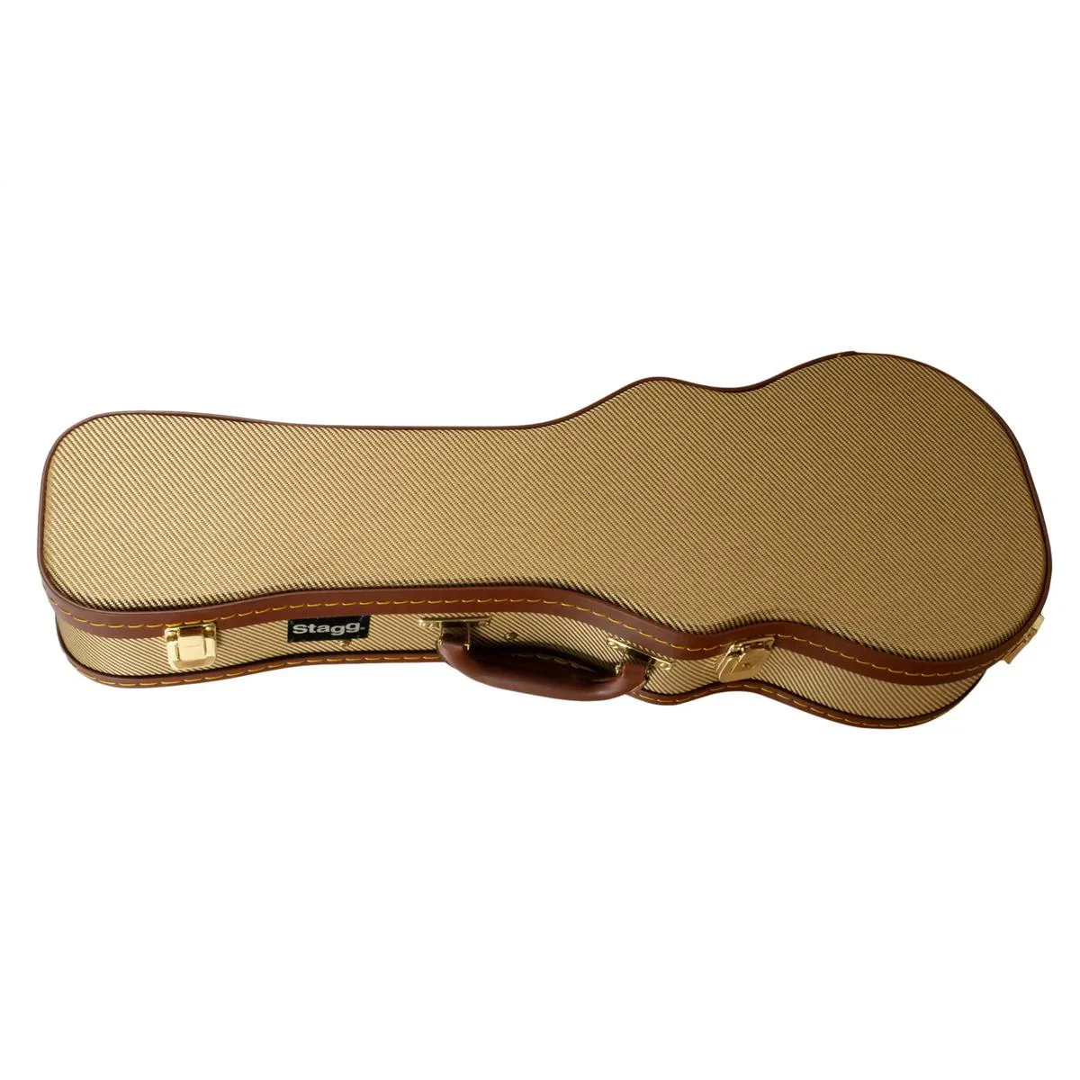 Stagg GCX-UKC GD Vintage Gold Hardshell Ukulele Case - CONCERT