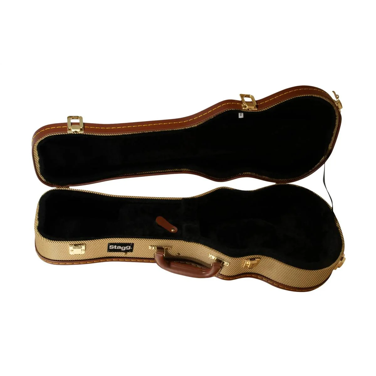 Stagg GCX-UKC GD Vintage Gold Hardshell Ukulele Case - CONCERT - Image 2