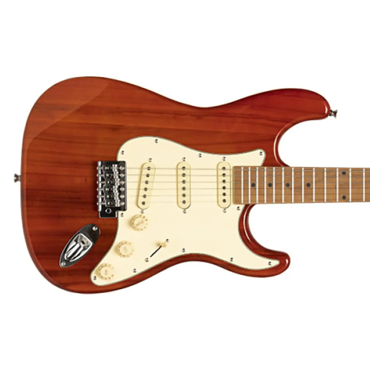 Stagg SES-55 Series 55 Electric Guitar - See Through Fiesta Red