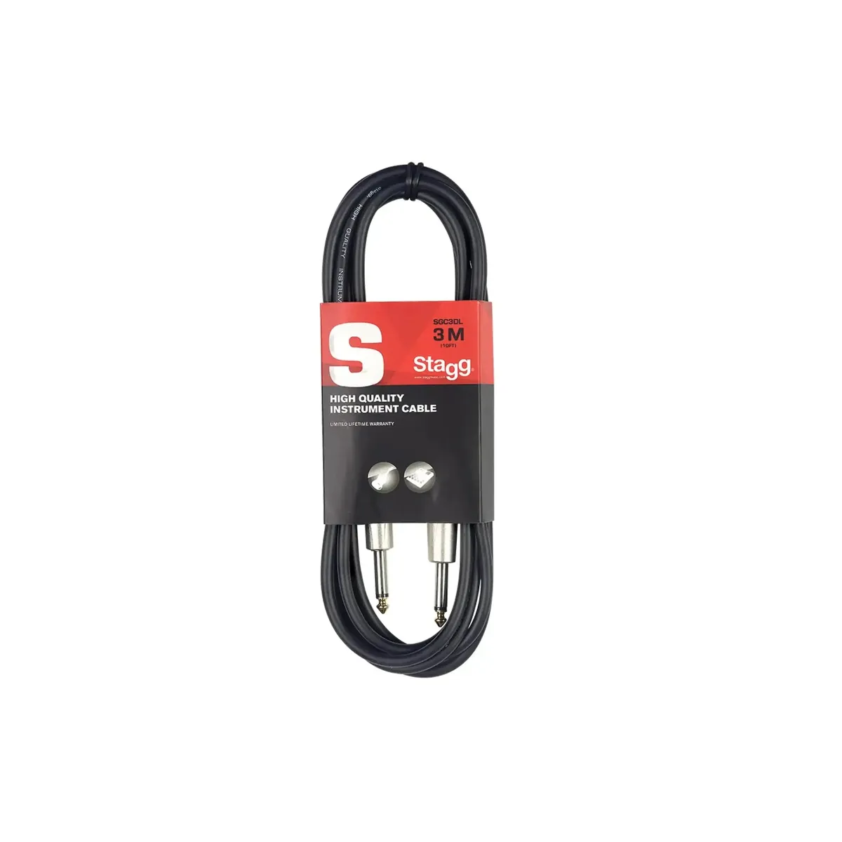 Stagg SGC3DL S-Series 1/4 Inch Instrument Cable - 10 Feet