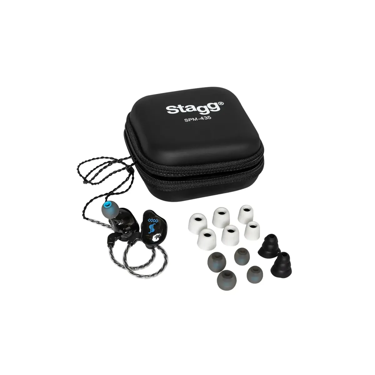 Stagg SPM-435 BK High Resolution Sound Isolating Earphones - 4 Drivers - Image 2