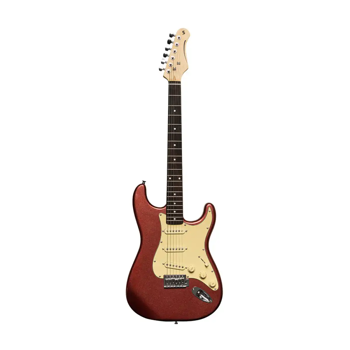 Stagg SES-30 Standard "S" Electric Guitar - Candy Apple Red - Image 3