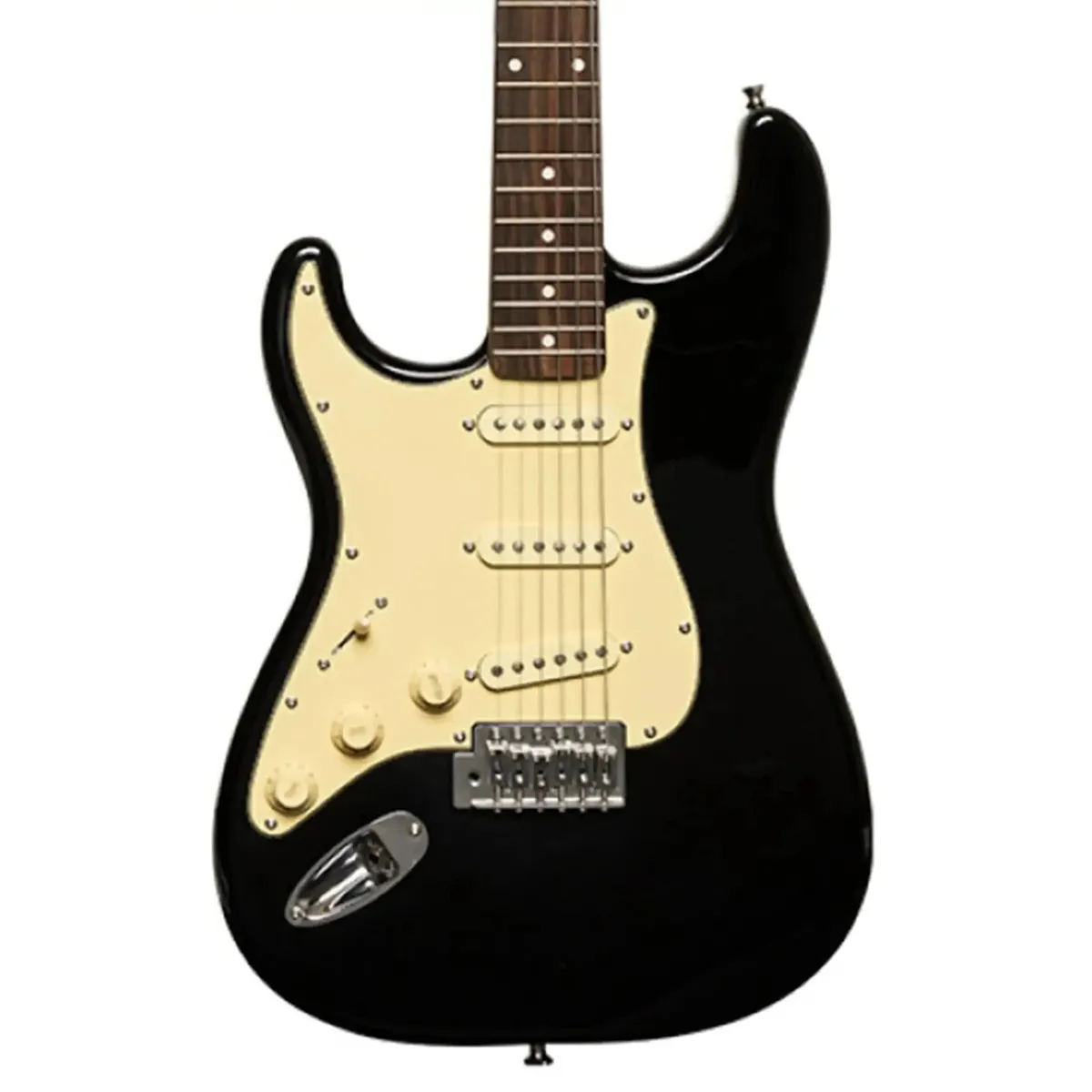 Stagg SES-30 Standard "S" Electric Guitar - Black Left-Handed
