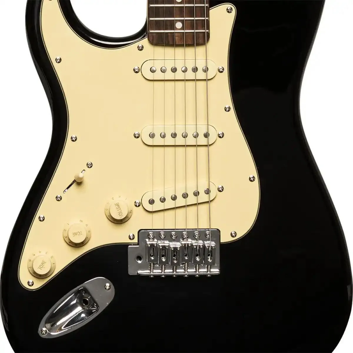 Stagg SES-30 Standard "S" Electric Guitar - Black Left-Handed - Image 5