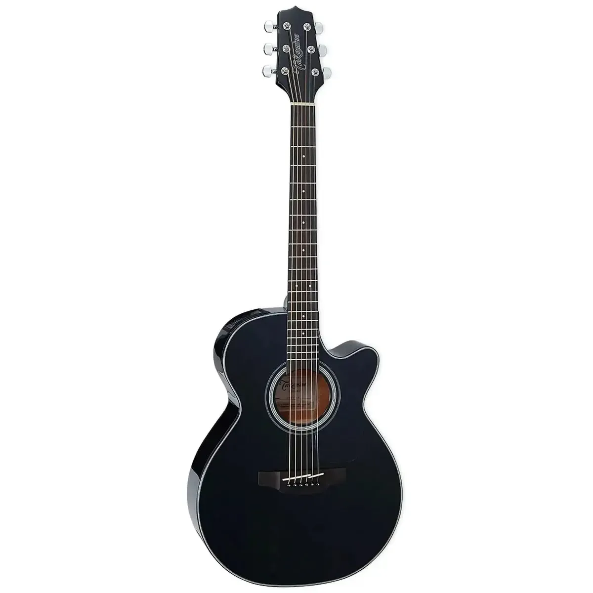 Takamine GF30CE BLK FX Cutaway Acoustic-Electric Guitar - Black - Image 3