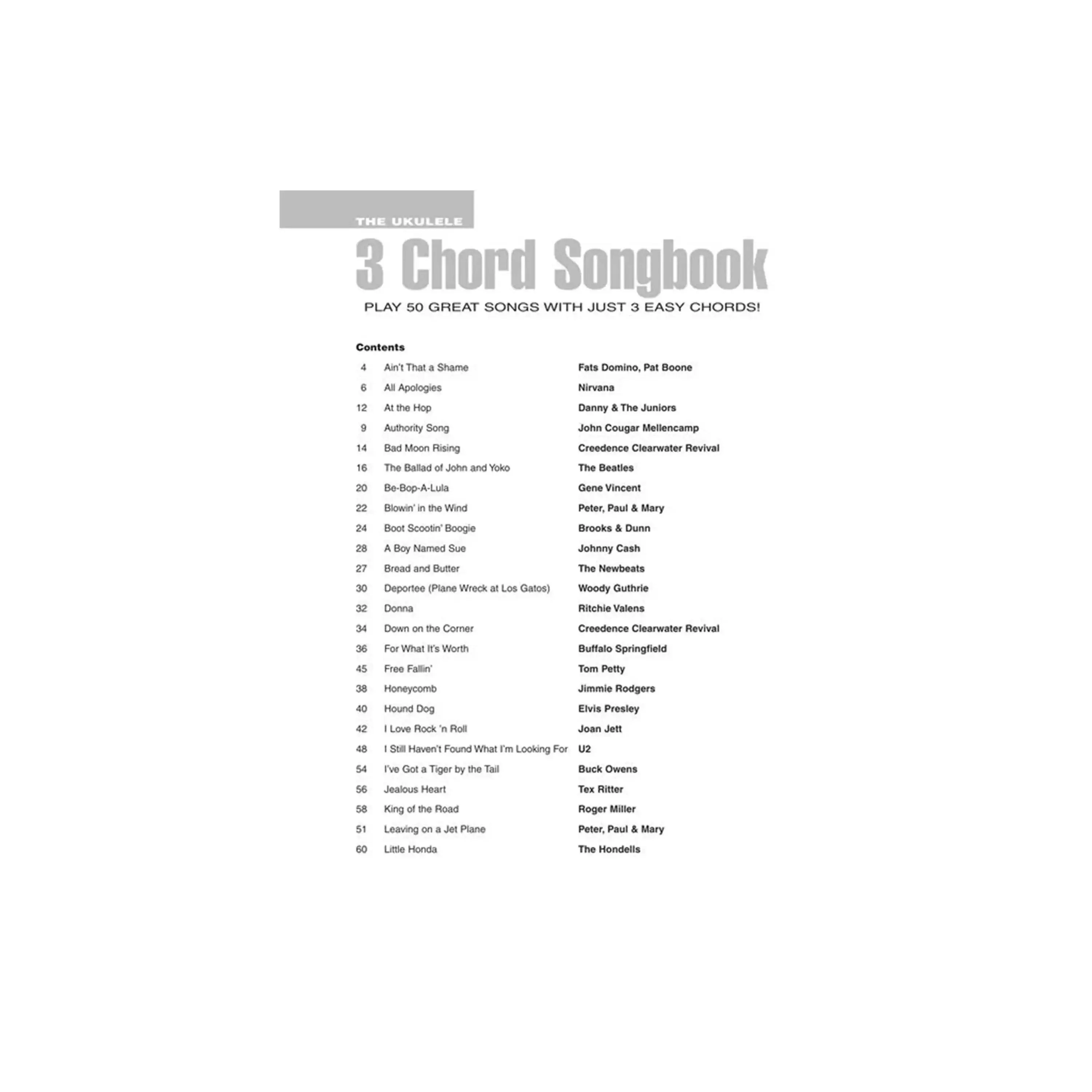 The Ukulele 3 Chord Songbook - Image 2
