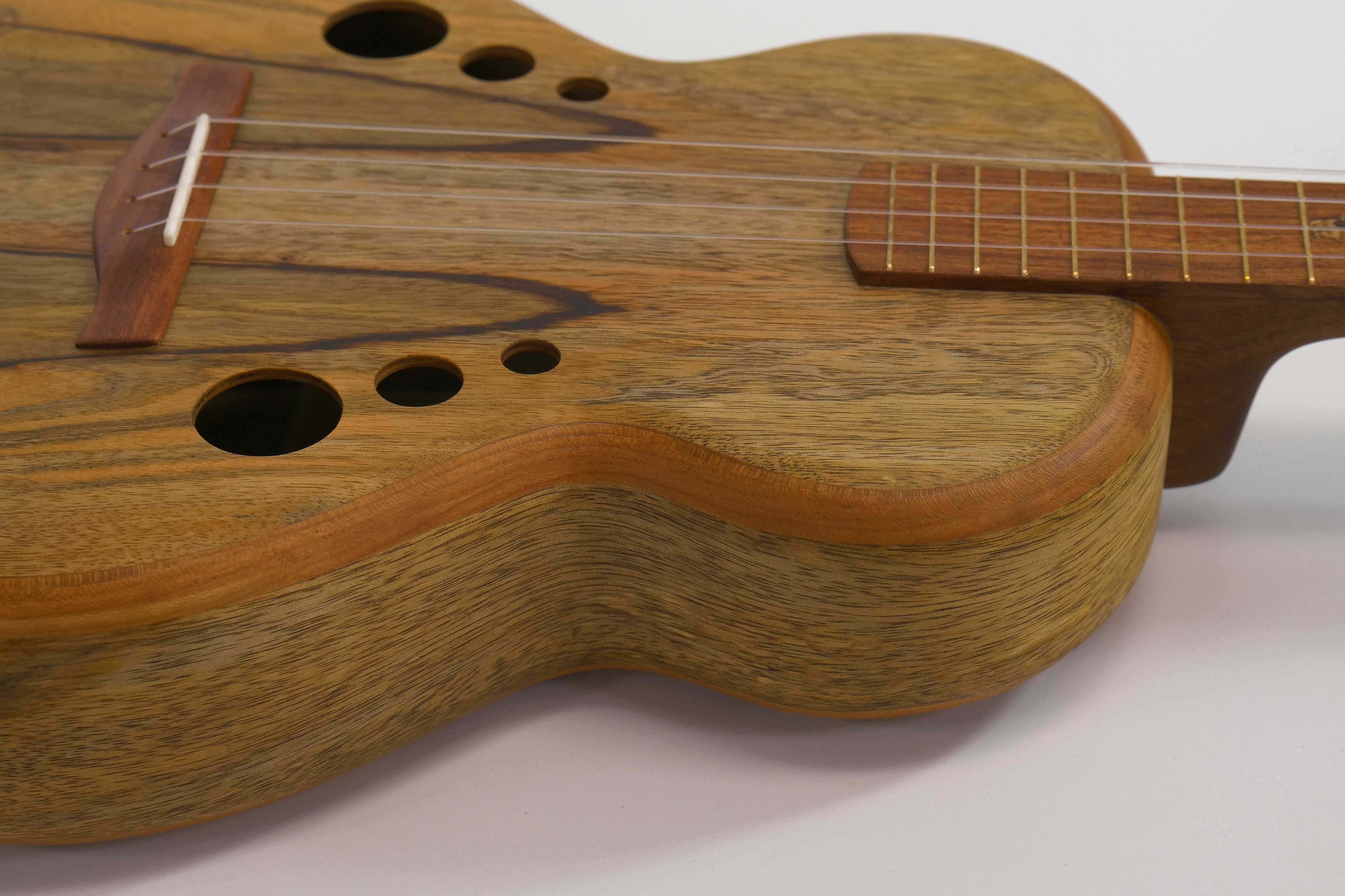 Tyde Music Custom Baritone Ukulele Stunning Spalted Mango "Gremlin" - Image 4
