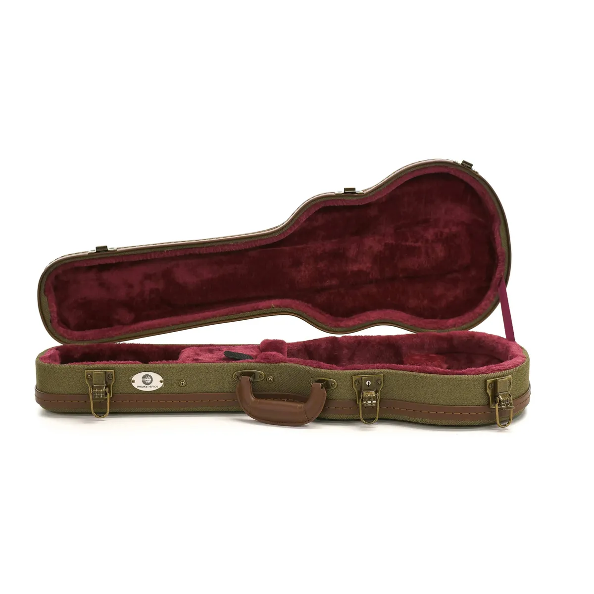 Uke Like The Pros OTB-AT Baritone Ukulele Olive Tweed Archtop Hardshell Case - Discounted - Image 2
