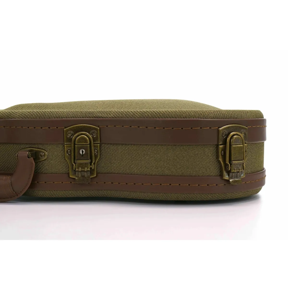 Uke Like The Pros OTB-AT Baritone Ukulele Olive Tweed Archtop Hardshell Case - Discounted - Image 9