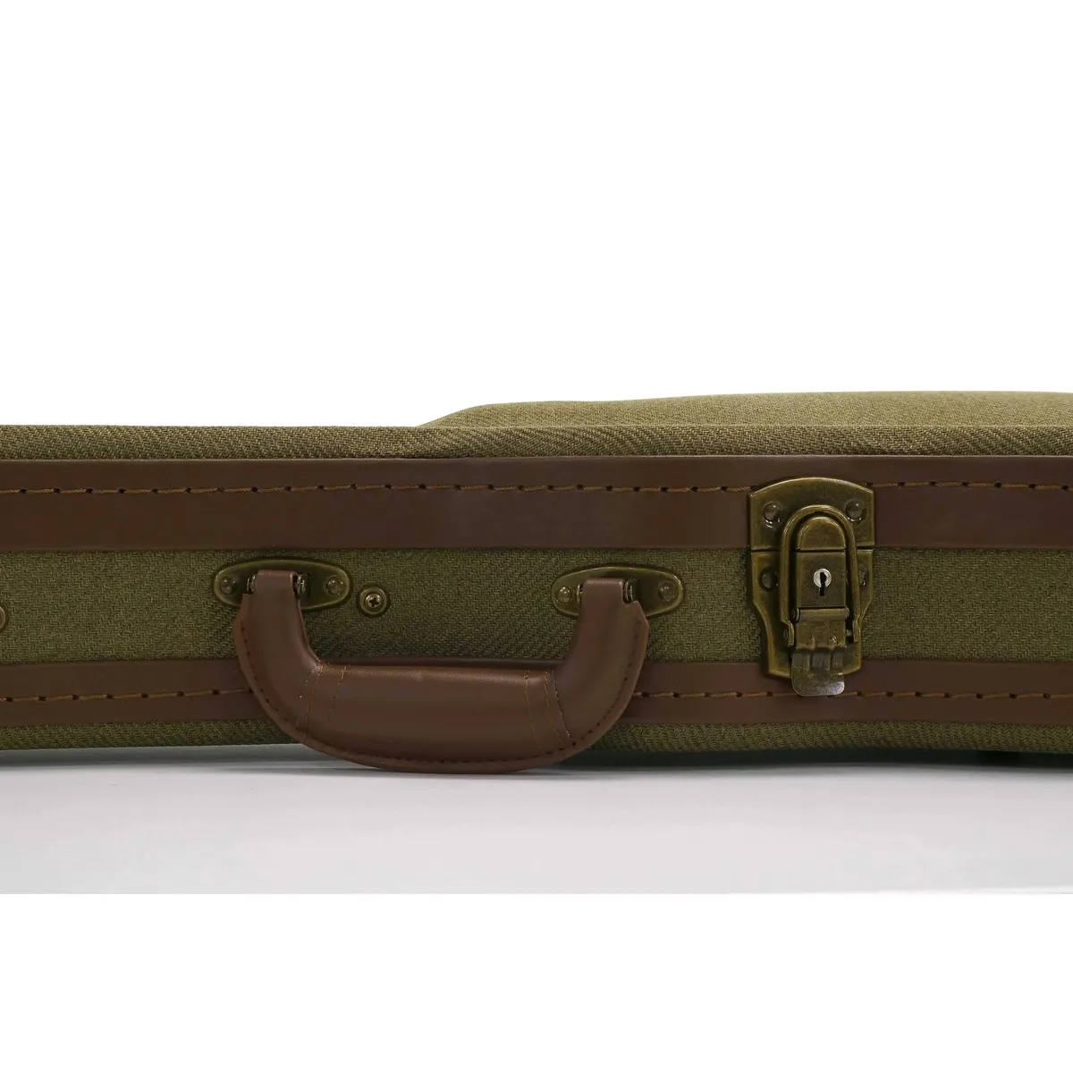 Uke Like The Pros OTC-AT Concert Ukulele Olive Tweed Archtop Hardshell Case - Image 11