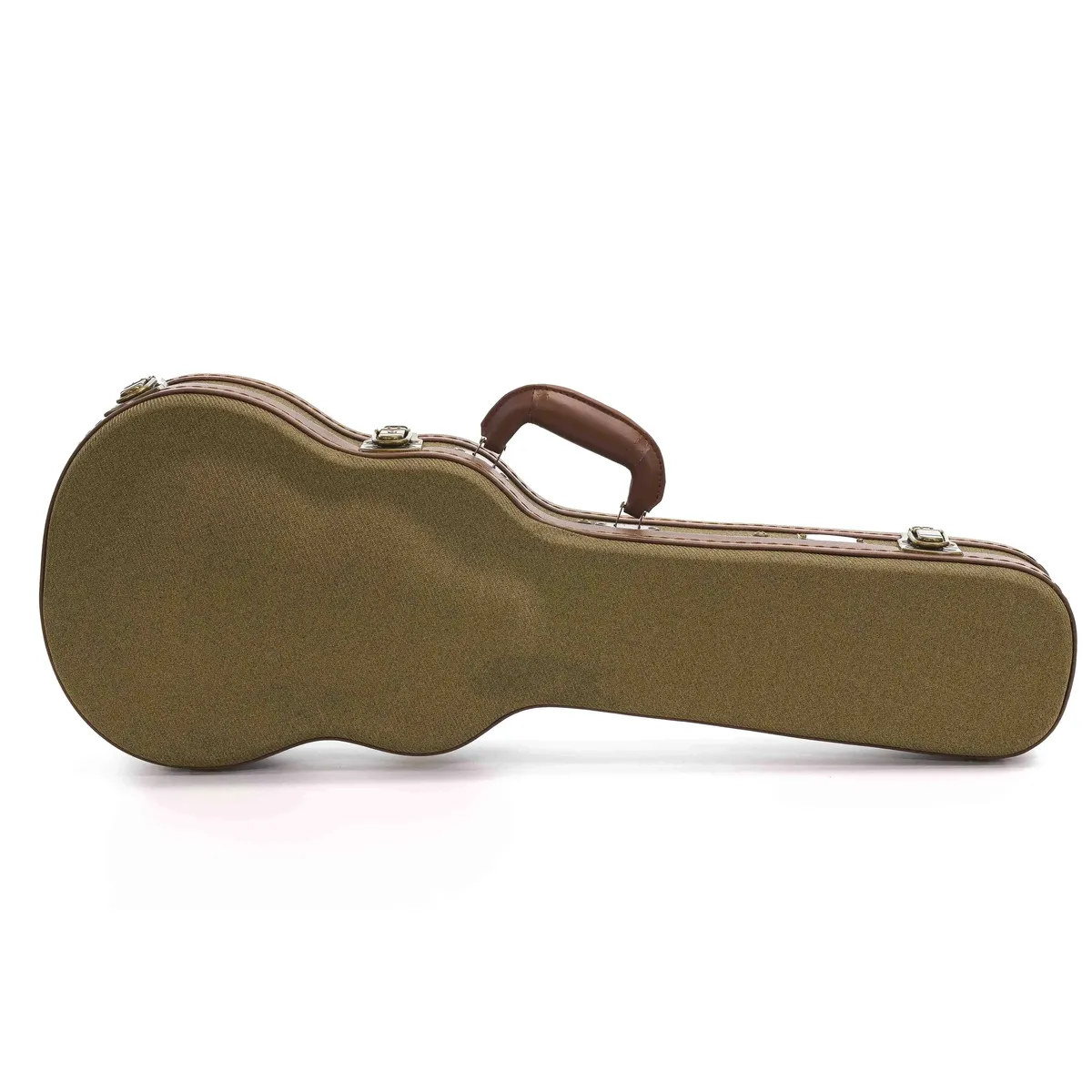 Uke Like The Pros OTC-AT Concert Ukulele Olive Tweed Archtop Hardshell Case - Image 3