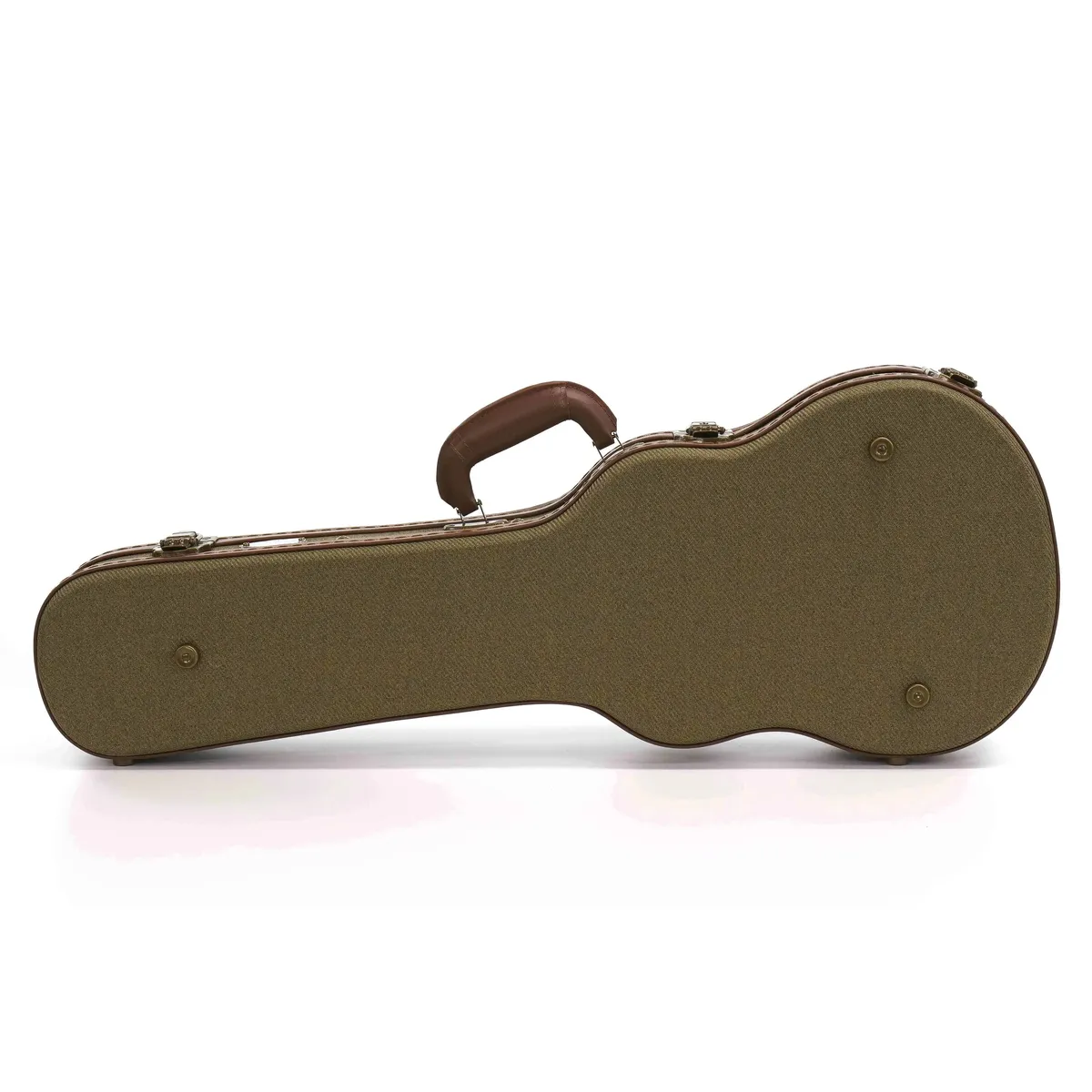 Uke Like The Pros OTC-AT Concert Ukulele Olive Tweed Archtop Hardshell Case - Image 4
