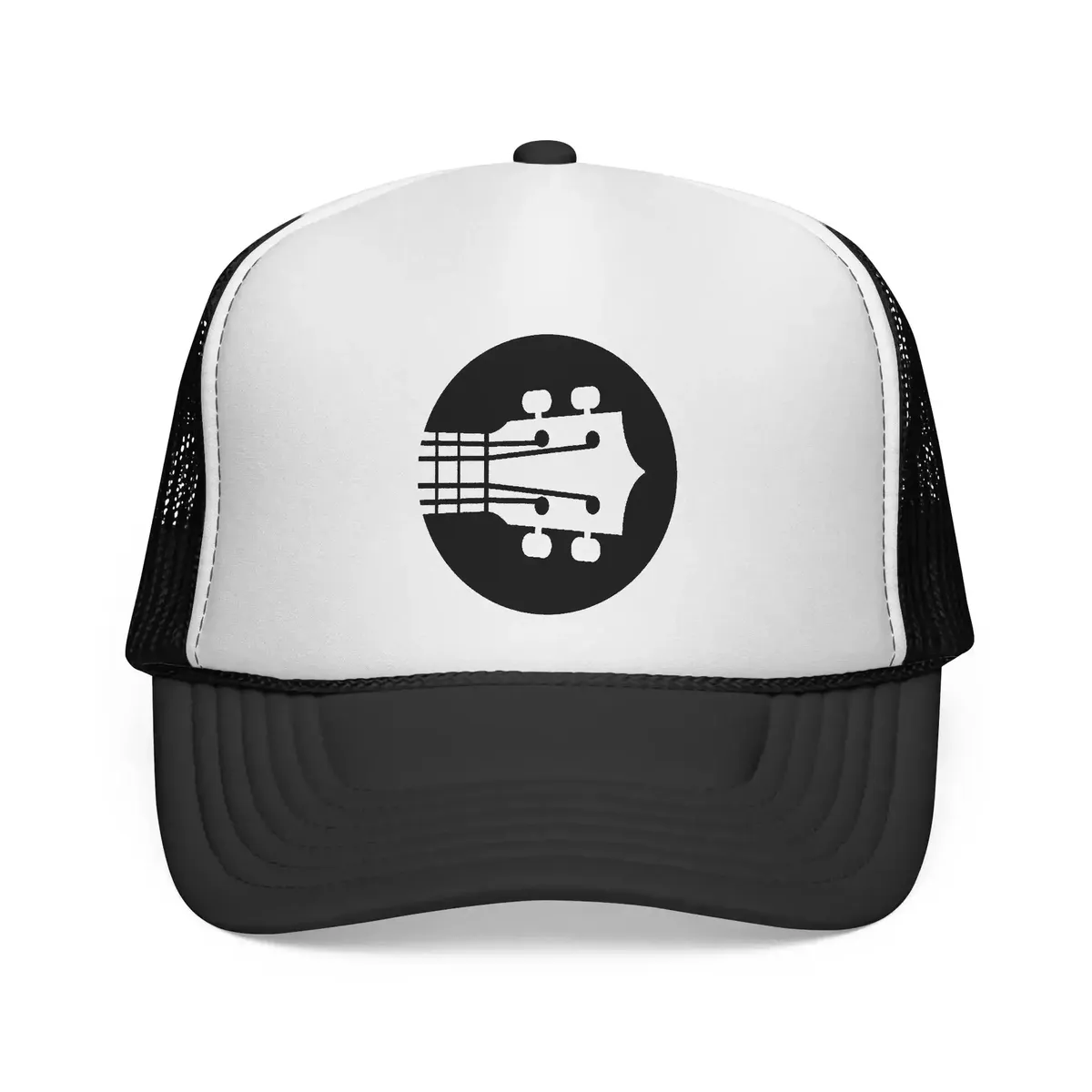 Uke Like The Pros Trucker Hat - Black Logo - Image 2