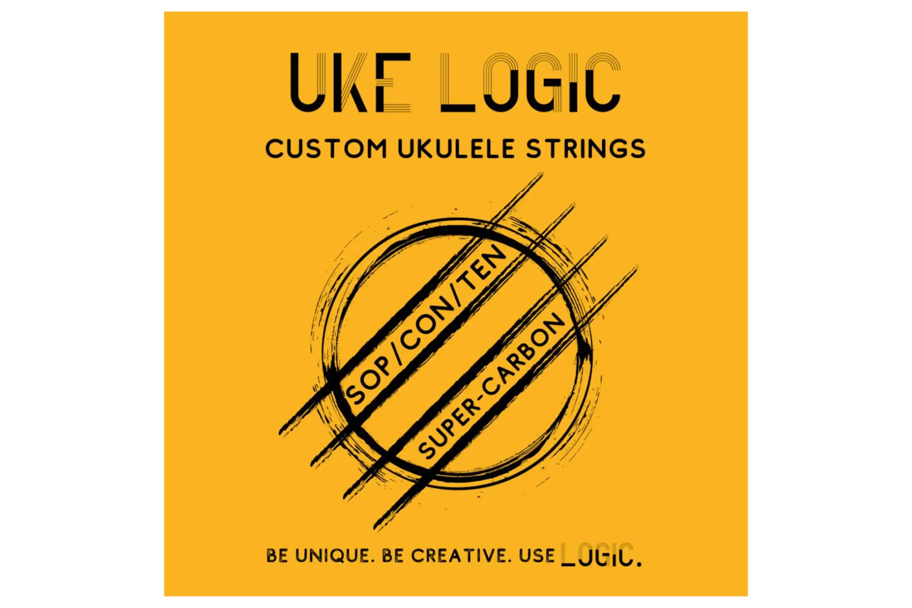 Uke Logic H-SW4-C Clear Fluorocarbon Hard Tension Custom Ukulele Strings - Smoothwound Low G