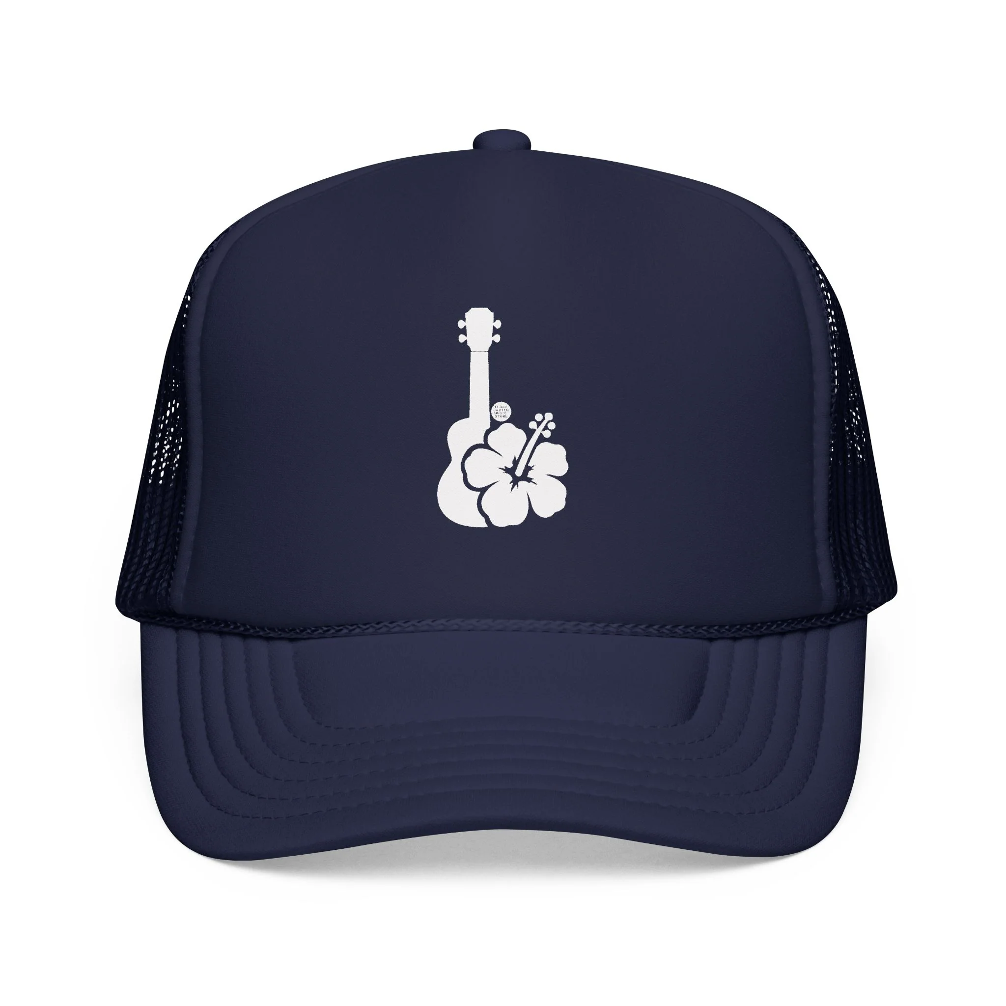 Ukulele Musician Foam Trucker Hat - Hibiscus - Image 2